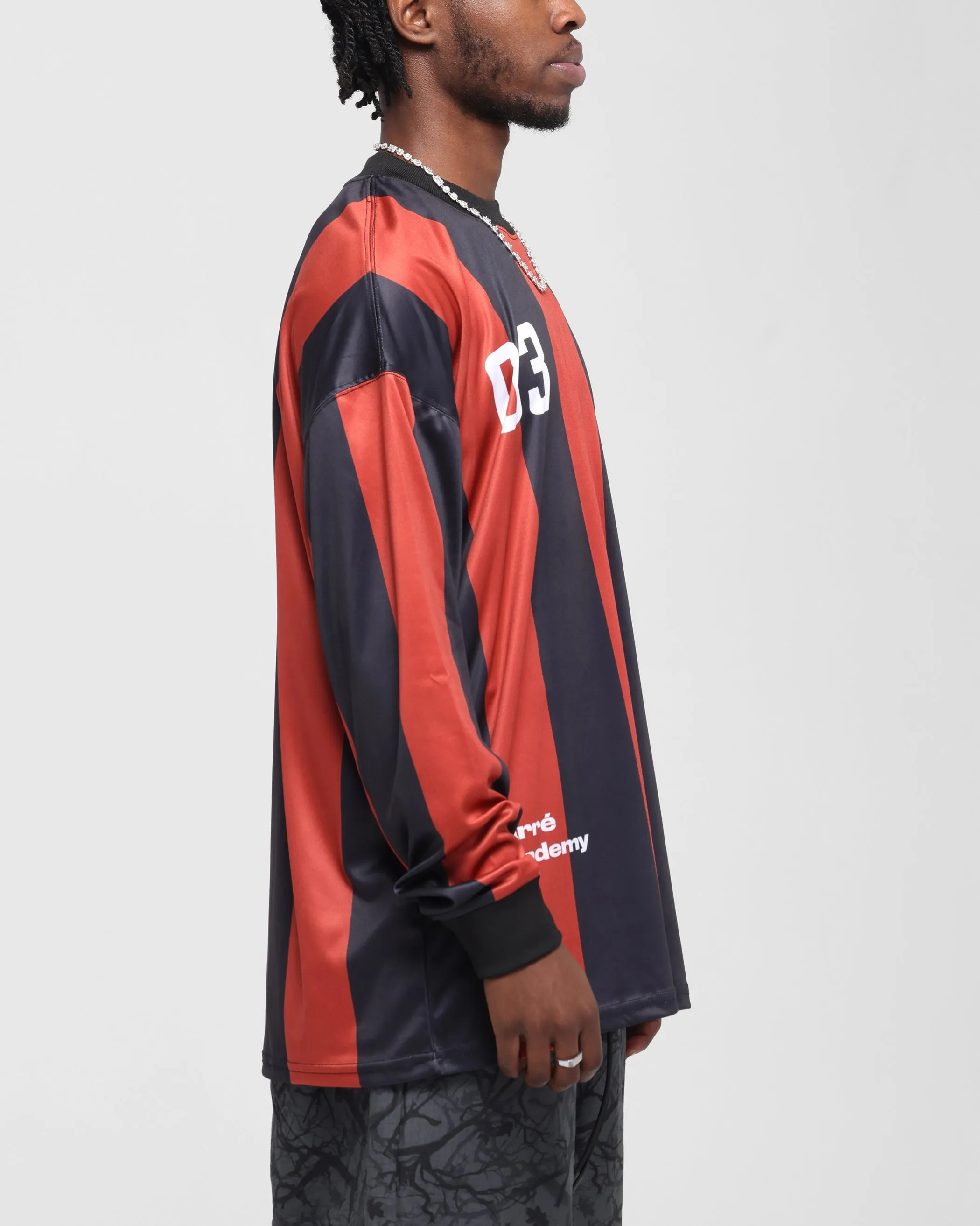 Carre Academy Oversized Long Sleeve T-Shirt Red/Black sold by Culture Kings product image thumbnail 4