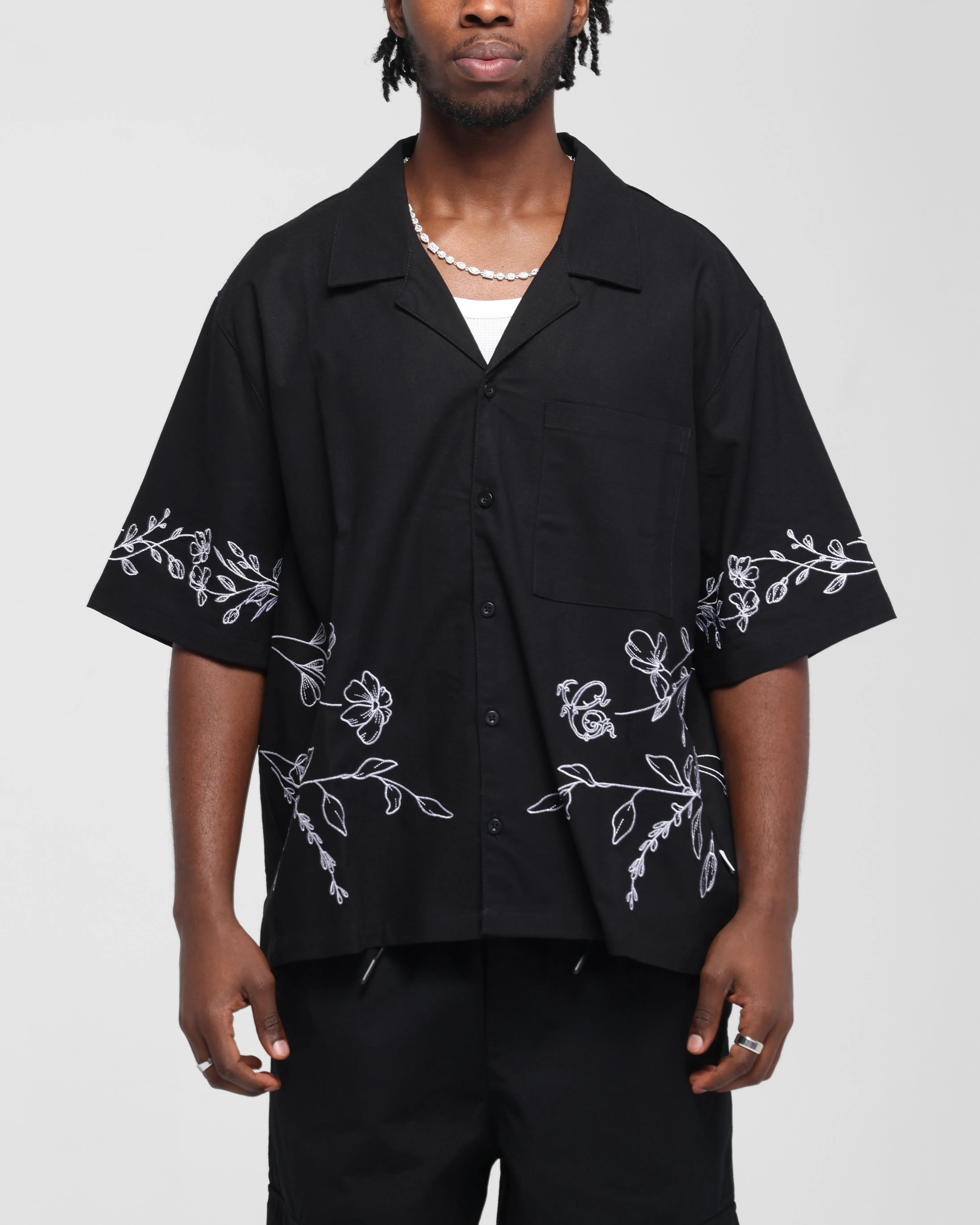 Carre Botanica Button Up Shirt Black sold by Culture Kings