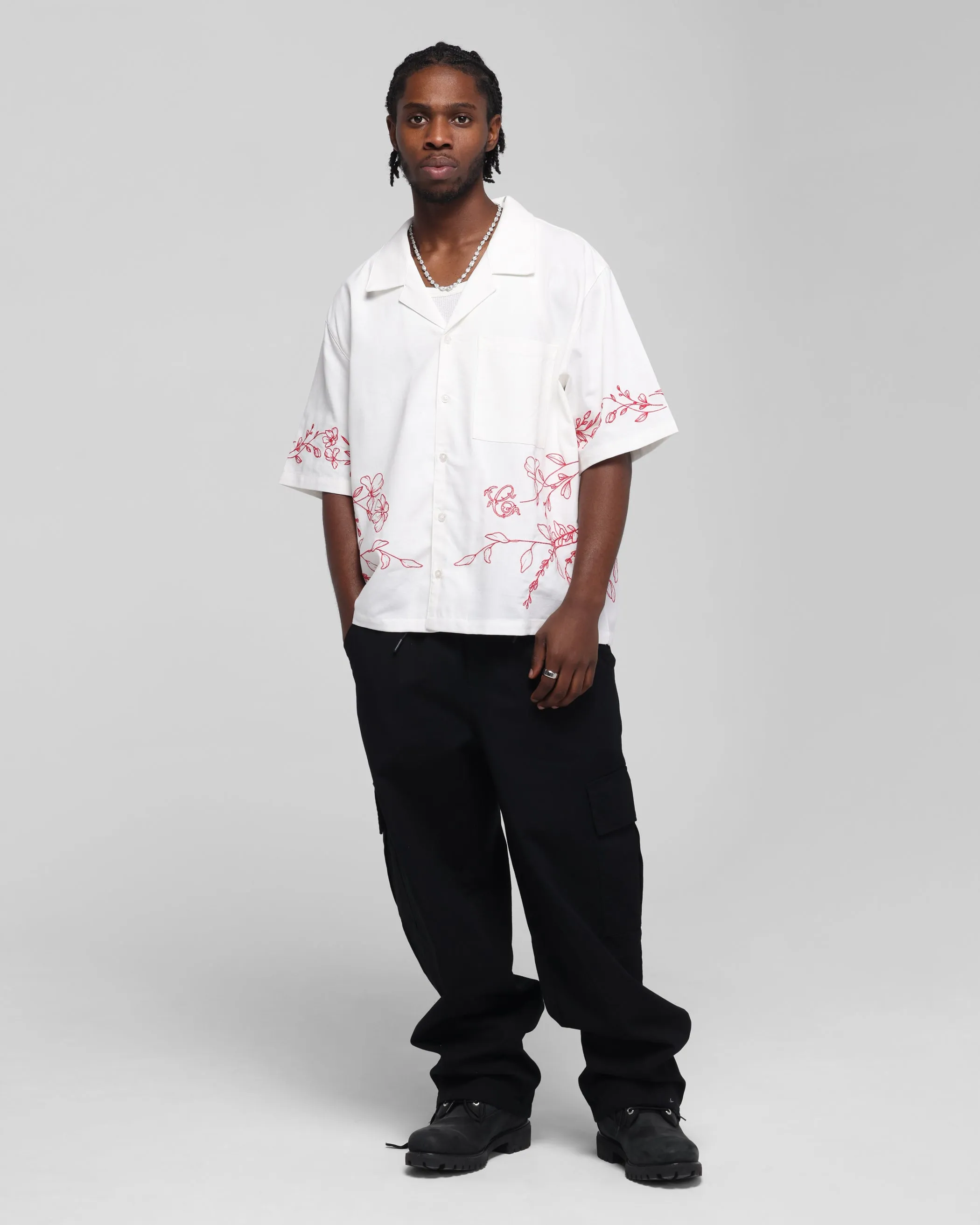 Carre Botanica Button Up Shirt Off White sold by Culture Kings product image thumbnail 3