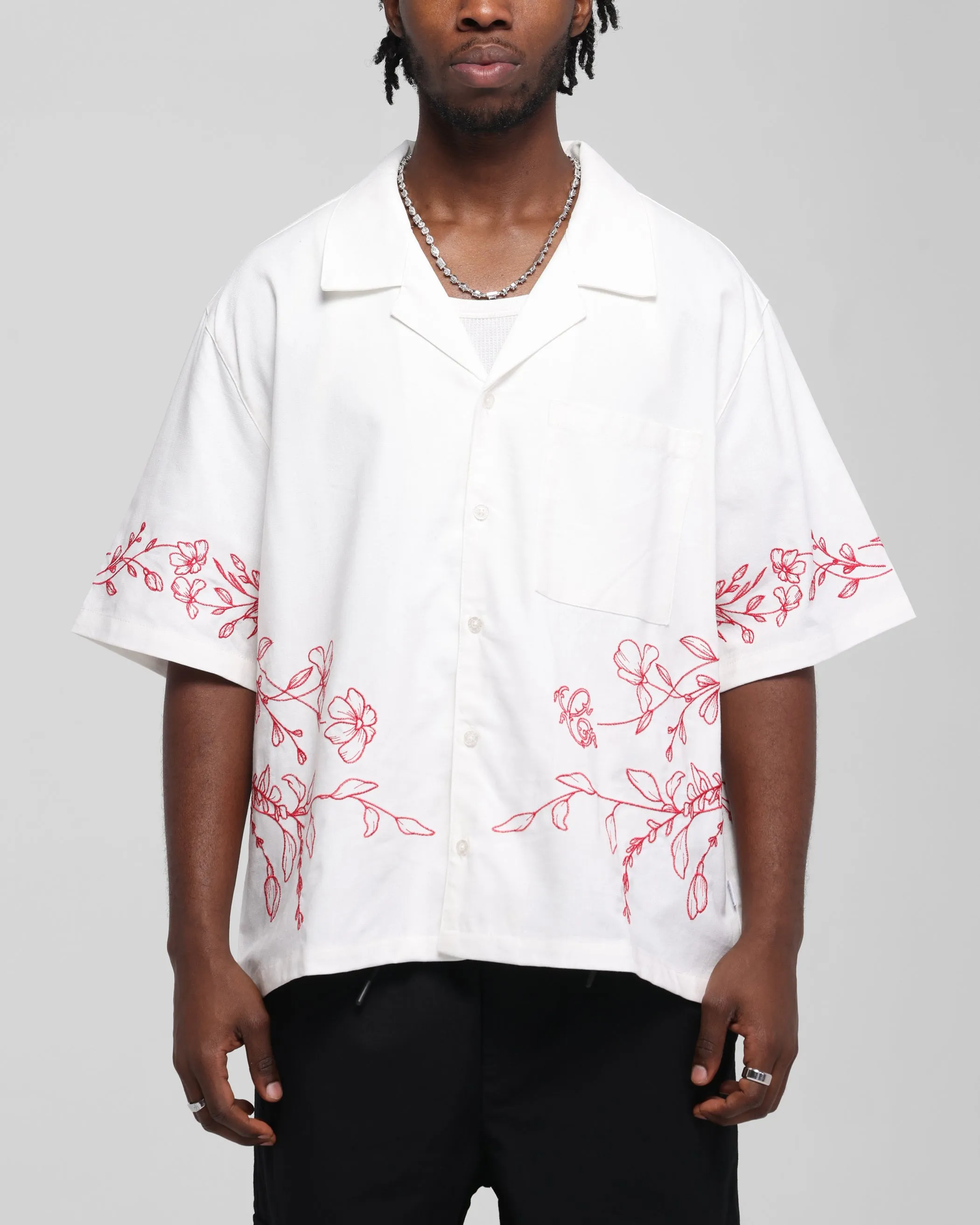 Carre Botanica Button Up Shirt Off White sold by Culture Kings