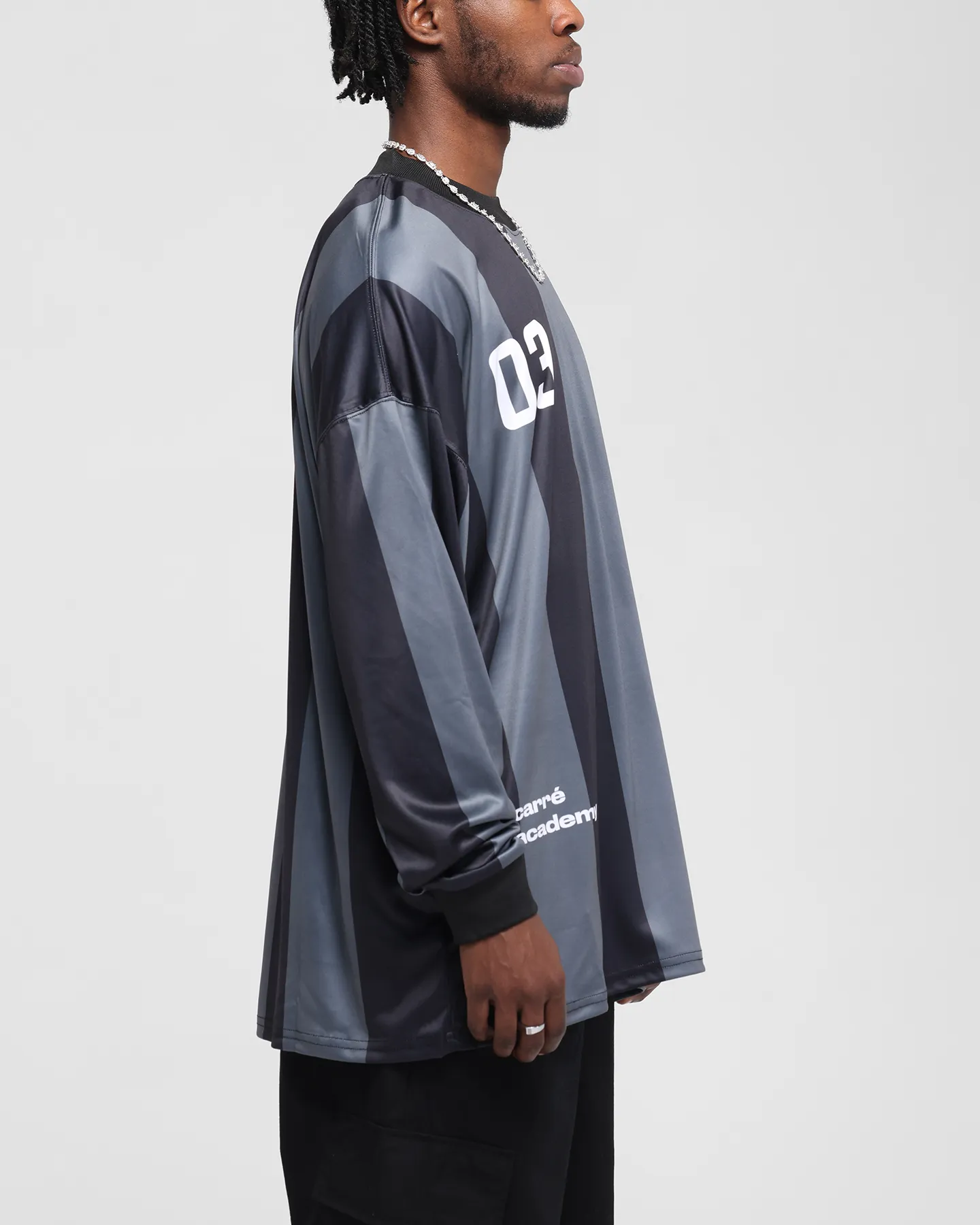 Carre Academy Oversized Long Sleeve T-Shirt Black/Grey sold by Culture Kings product image thumbnail 4