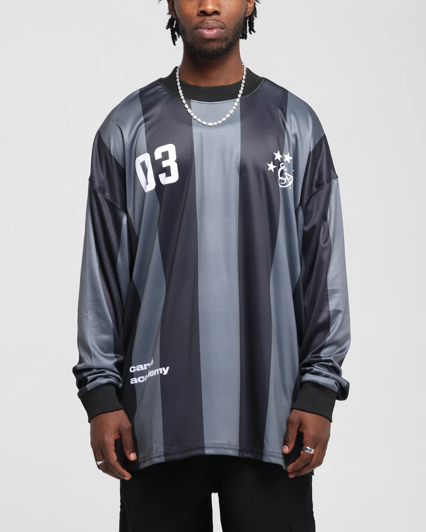 Carre Academy Oversized Long Sleeve T-Shirt Black/Grey sold by Culture Kings
