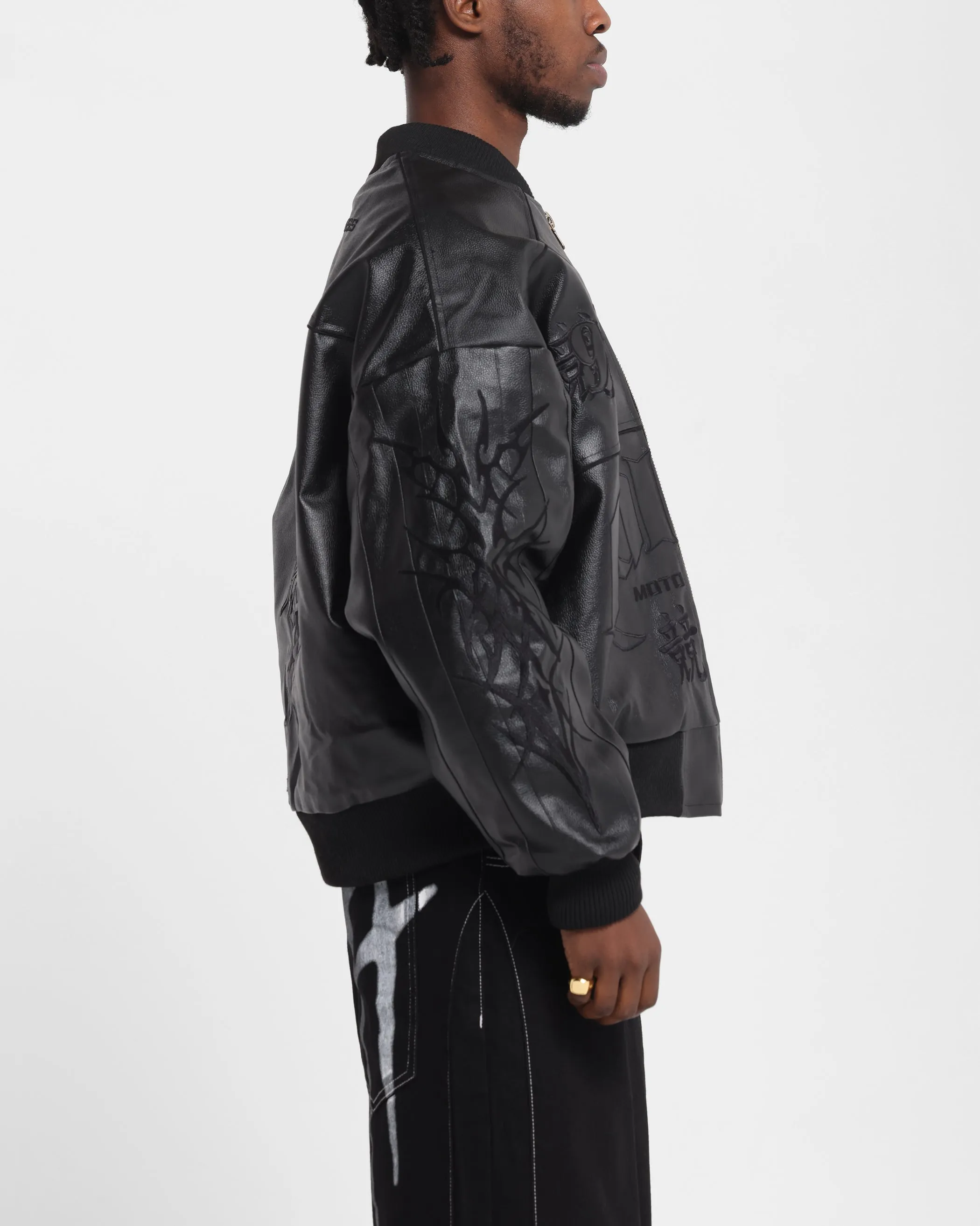 Loiter Tokyo Drift Vegan Leather Jacket Black sold by Culture Kings product image thumbnail 5