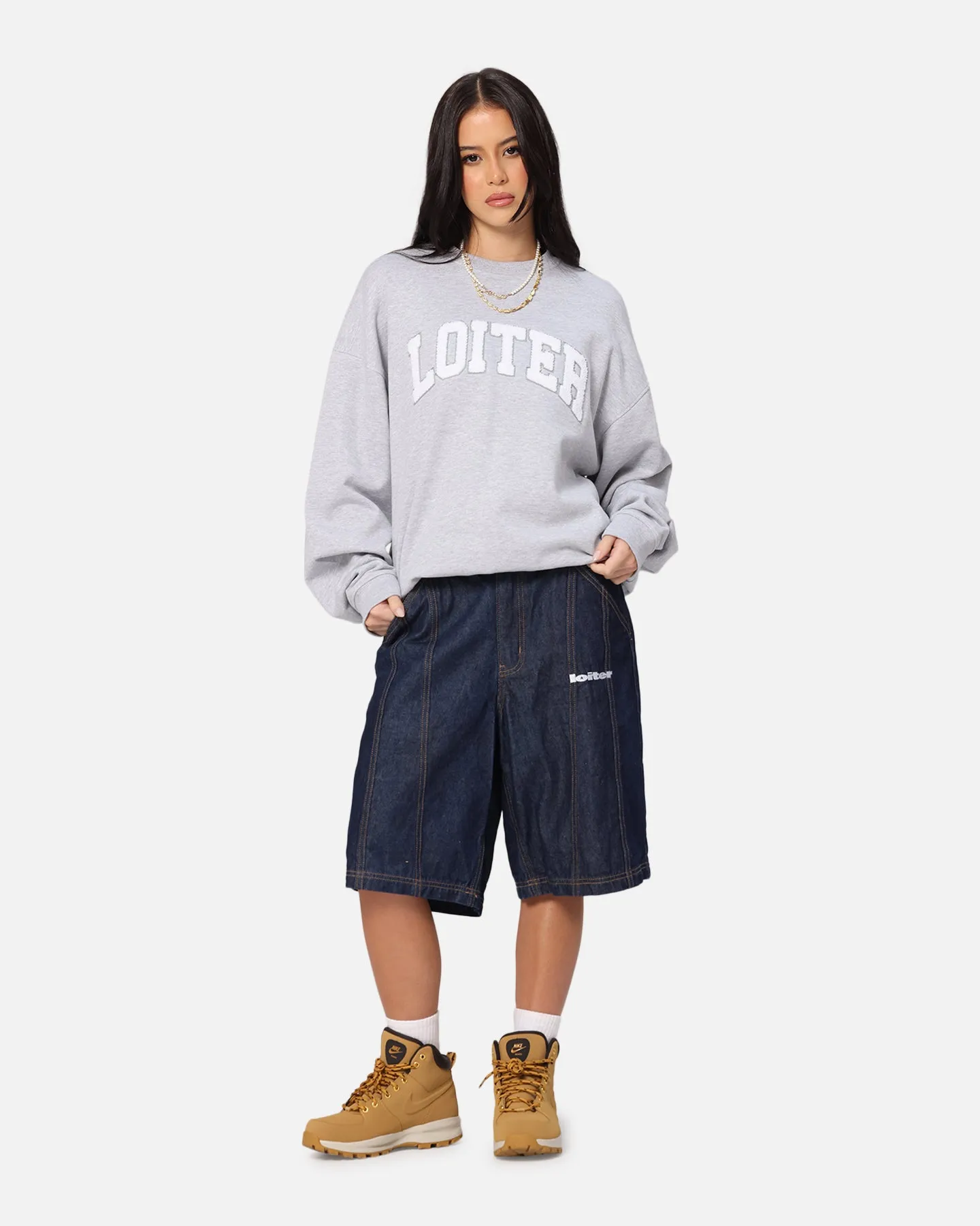 Loiter Arch Premium Crewneck Grey sold by Culture Kings product image thumbnail 2