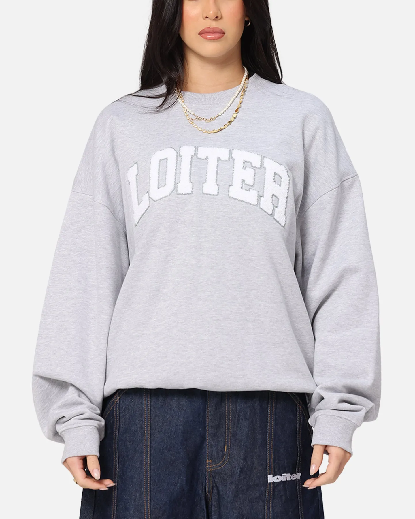 Loiter Arch Premium Crewneck Grey sold by Culture Kings
