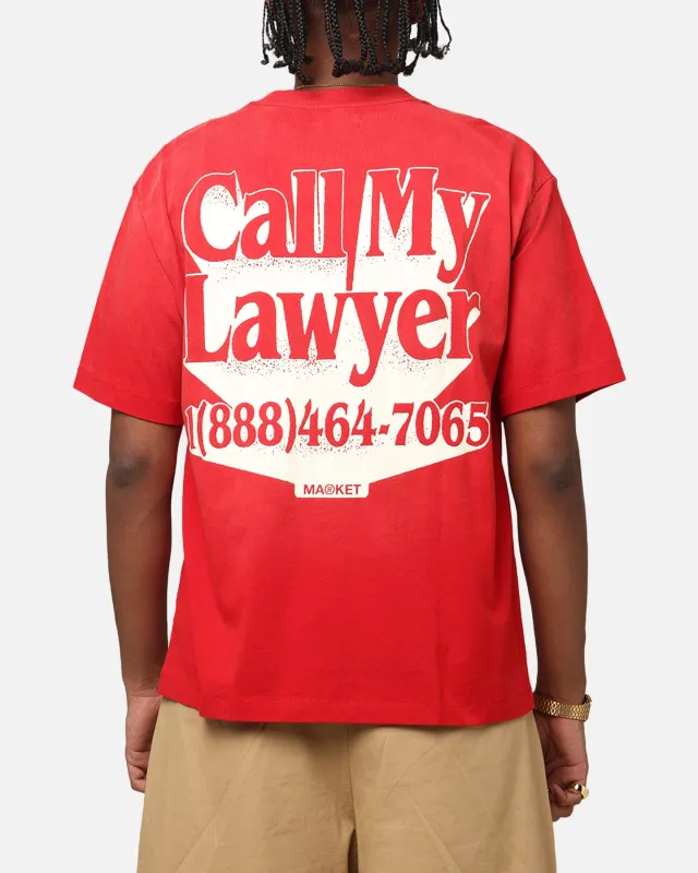 Market Call My Lawyer 3D T-Shirt Red made by Culture Kings