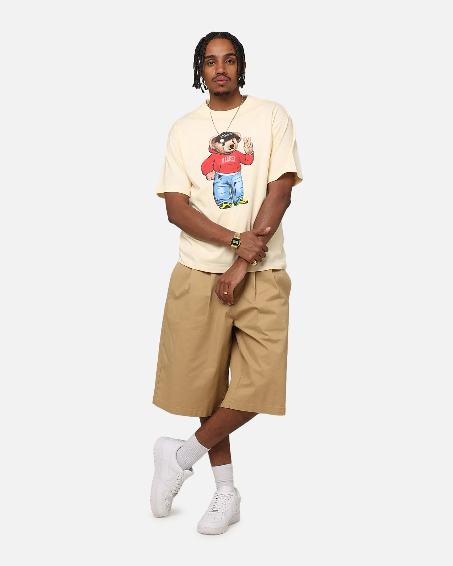 Market Fit Check Bear T-Shirt Cream sold by Culture Kings product image thumbnail 2