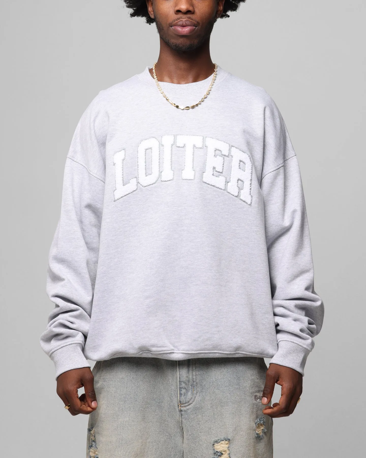 Loiter Arch Premium Crewneck Grey sold by Culture Kings