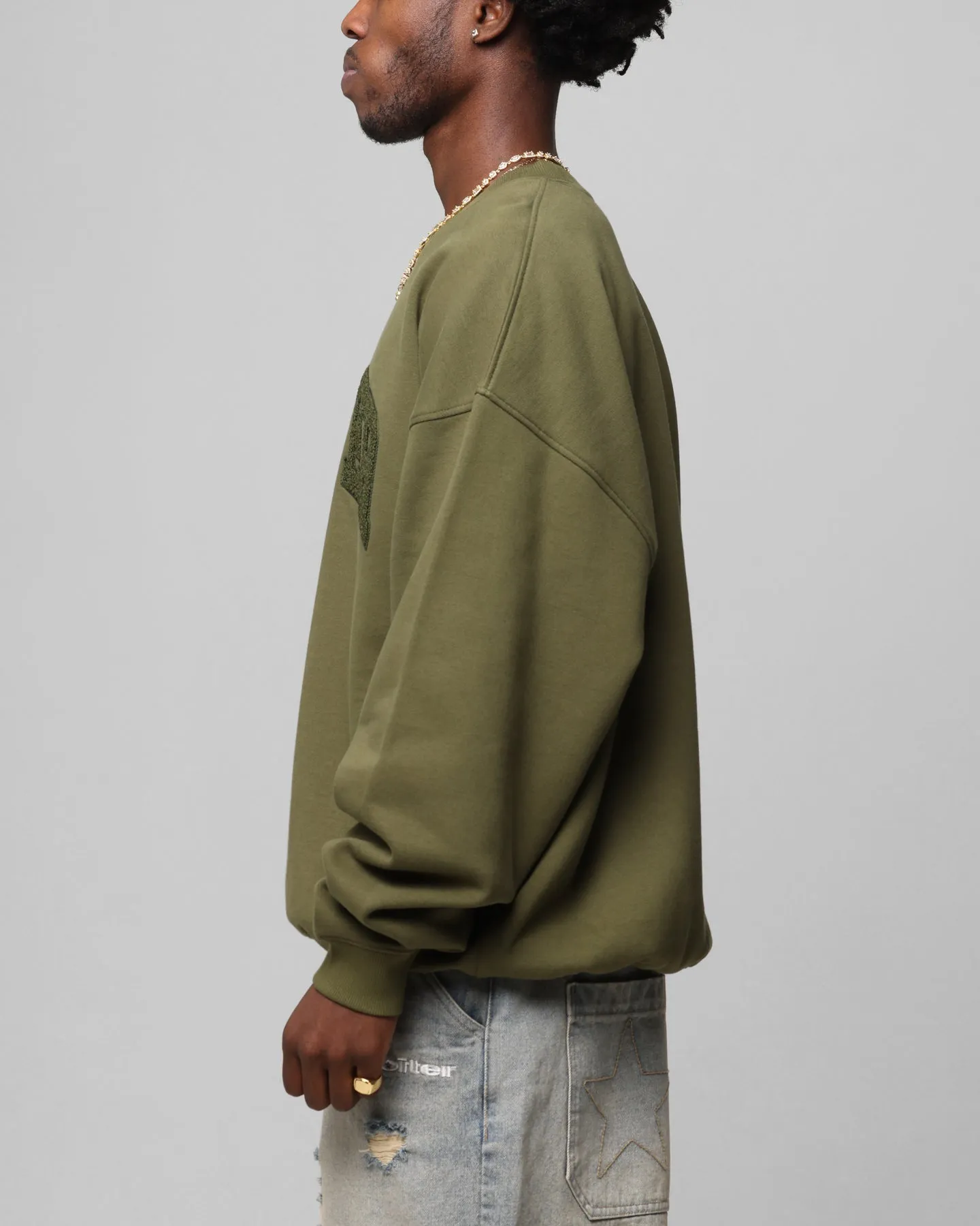 Loiter Arch Premium Crewneck Khaki sold by Culture Kings product image thumbnail 5