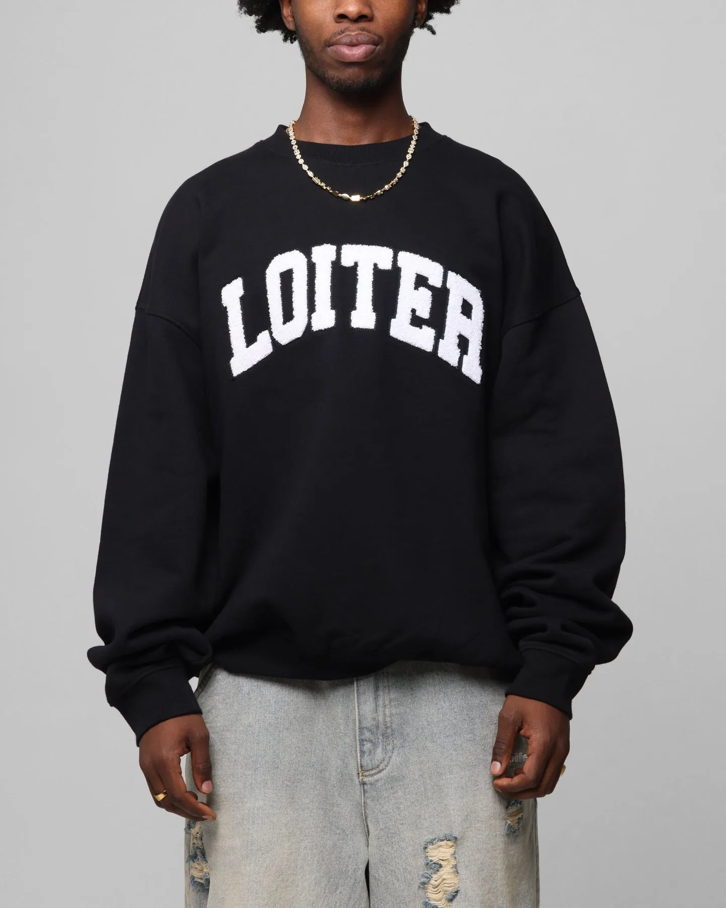 Loiter Arch Premium Crewneck Black sold by Culture Kings