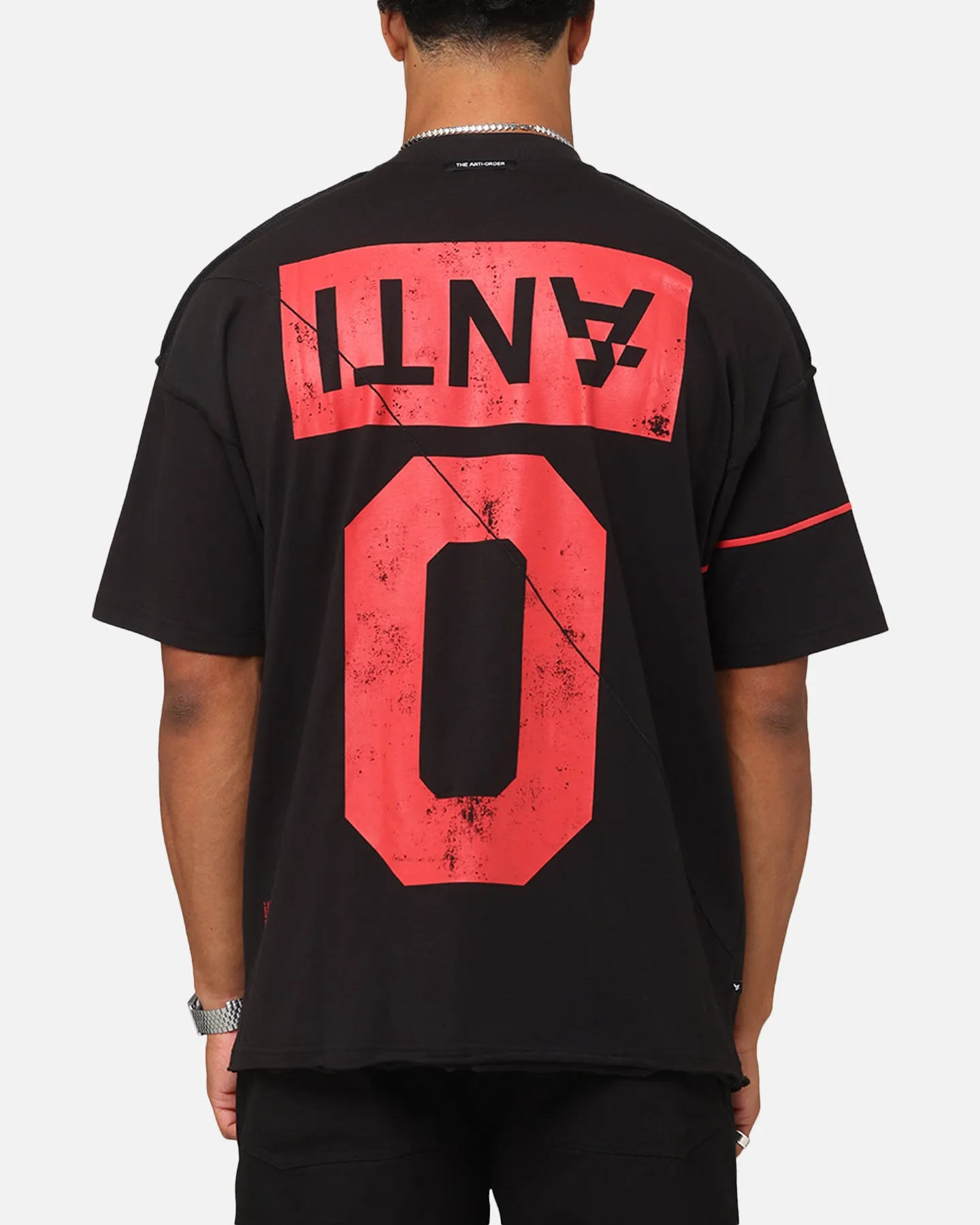 The Anti Order Azero Non Seam Oversized T-Shirt Black/Red sold by Culture Kings