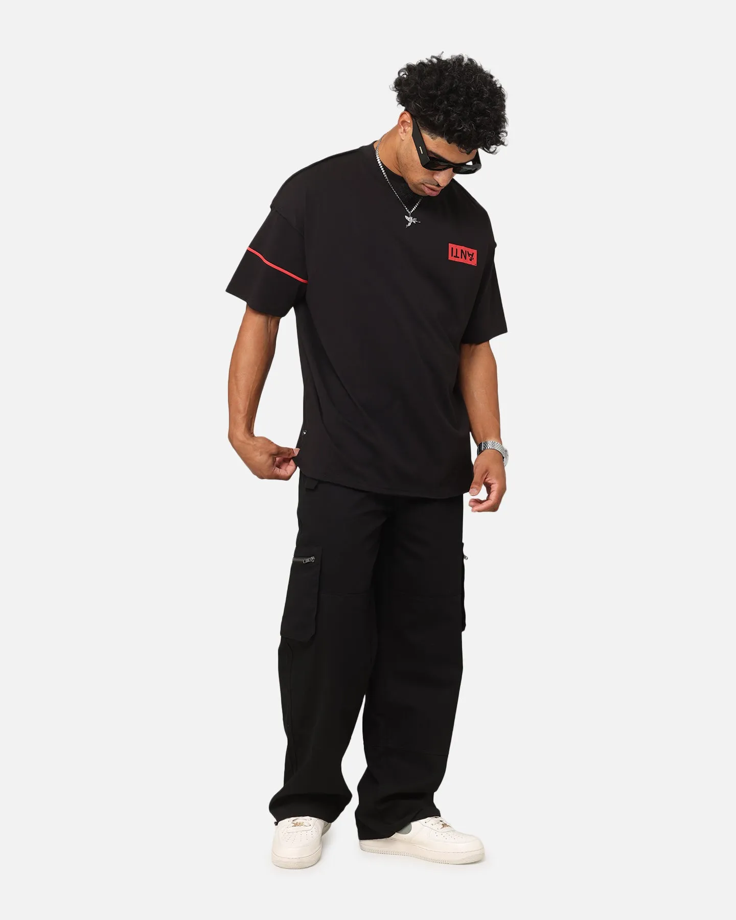 The Anti Order Azero Non Seam Oversized T-Shirt Black/Red sold by Culture Kings product image thumbnail 4