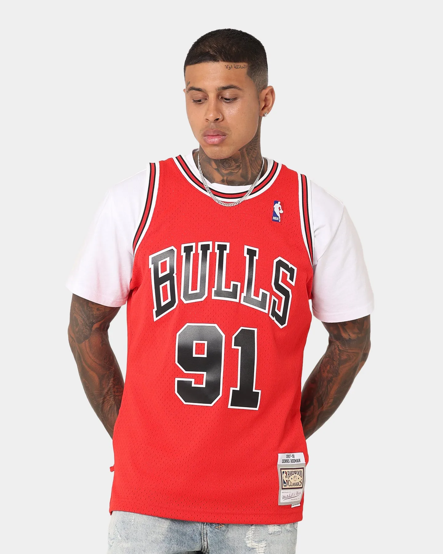 Mitchell & Ness Chicago Bulls Dennis Rodman '97-'98 #91 Swingman Jersey Red sold by Culture Kings