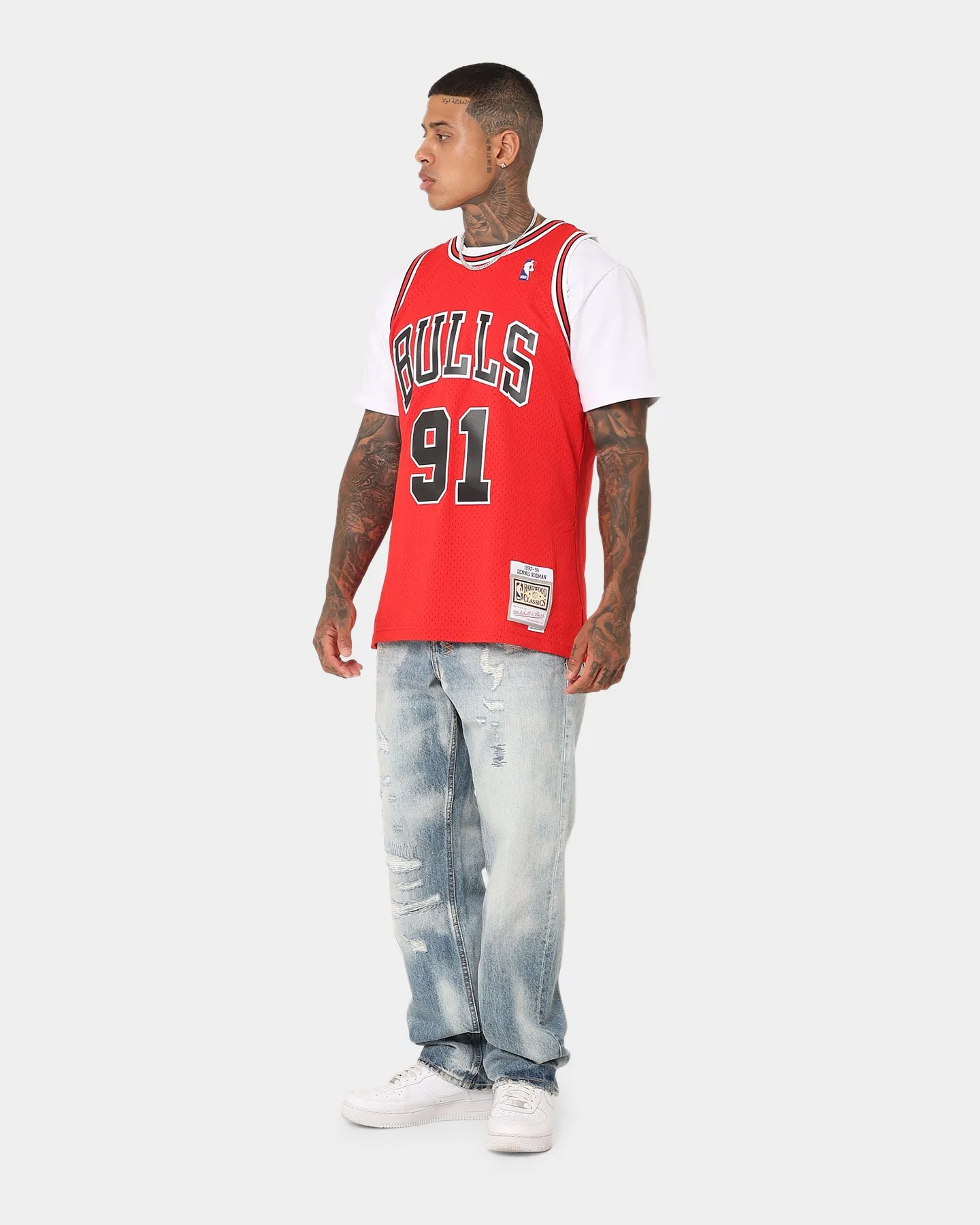 Mitchell & Ness Chicago Bulls Dennis Rodman '97-'98 #91 Swingman Jersey Red sold by Culture Kings product image thumbnail 3