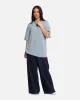 XXIII Rib Knit T-Shirt Blue Marle sold by Culture Kings