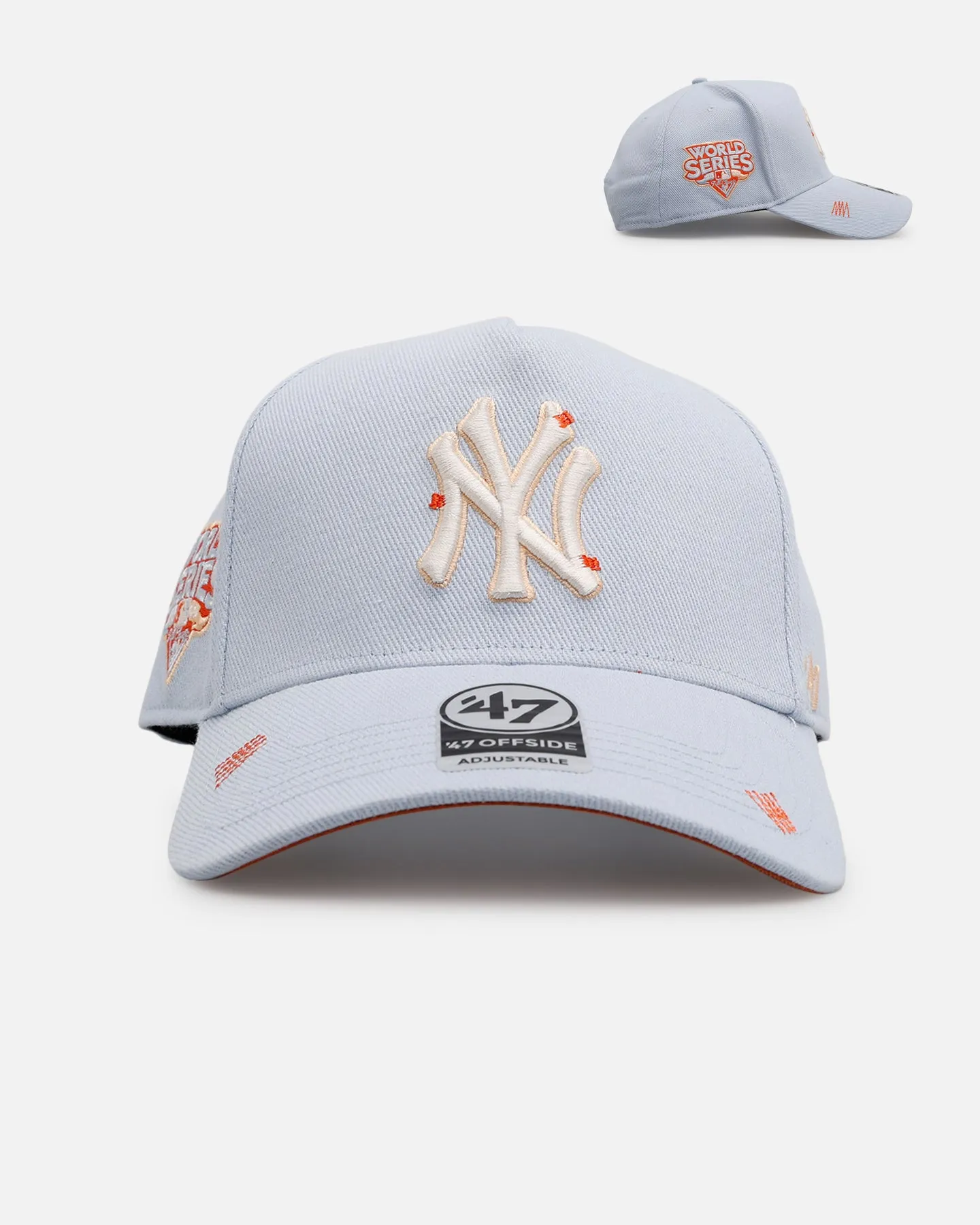 47 Brand New York Yankees 'Overstitch' 47 Offside Snapback Light Blue sold by Culture Kings