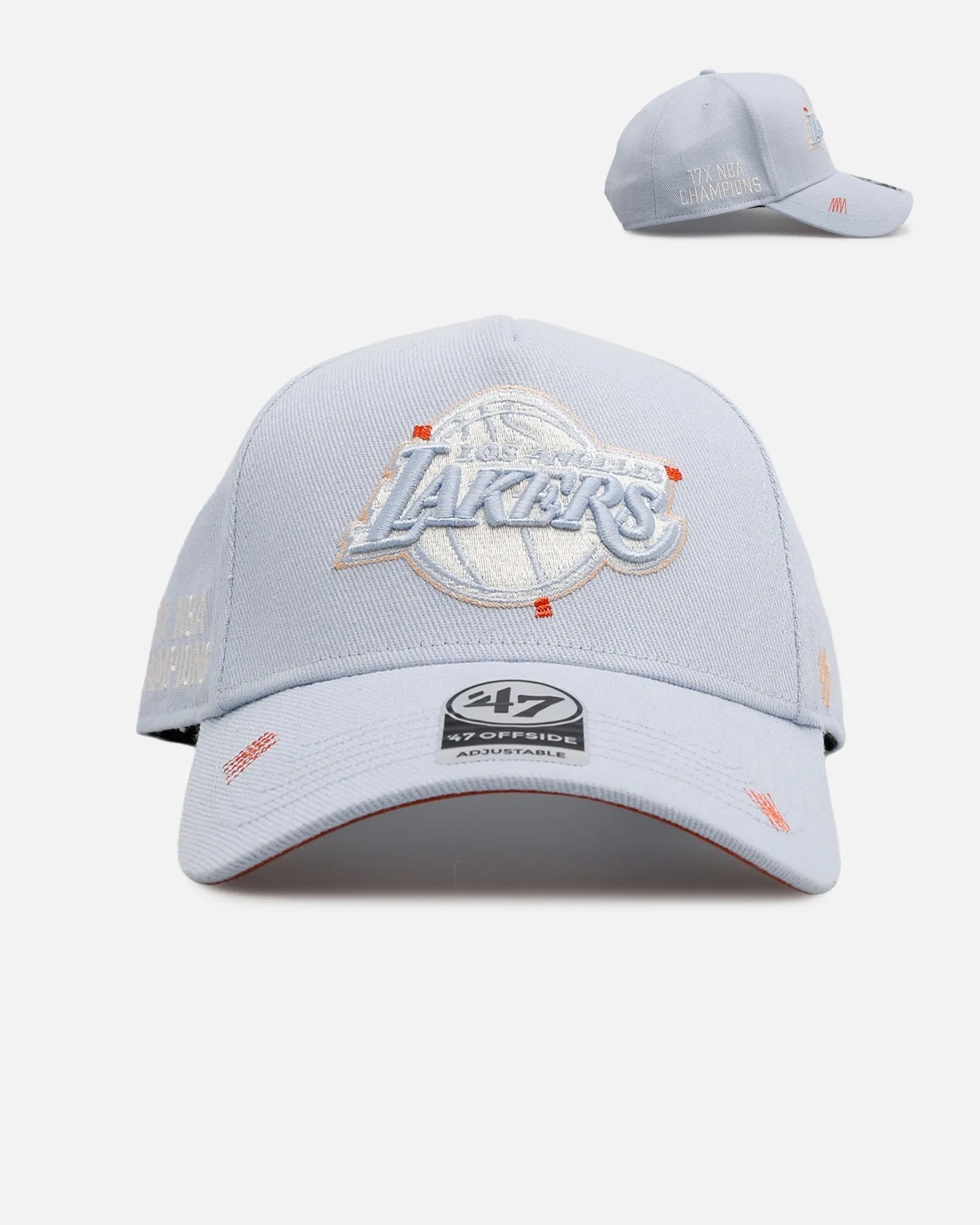 47 Brand Los Angeles Lakers 'Overstitch' 47 Offside Snapback Light Blue sold by Culture Kings