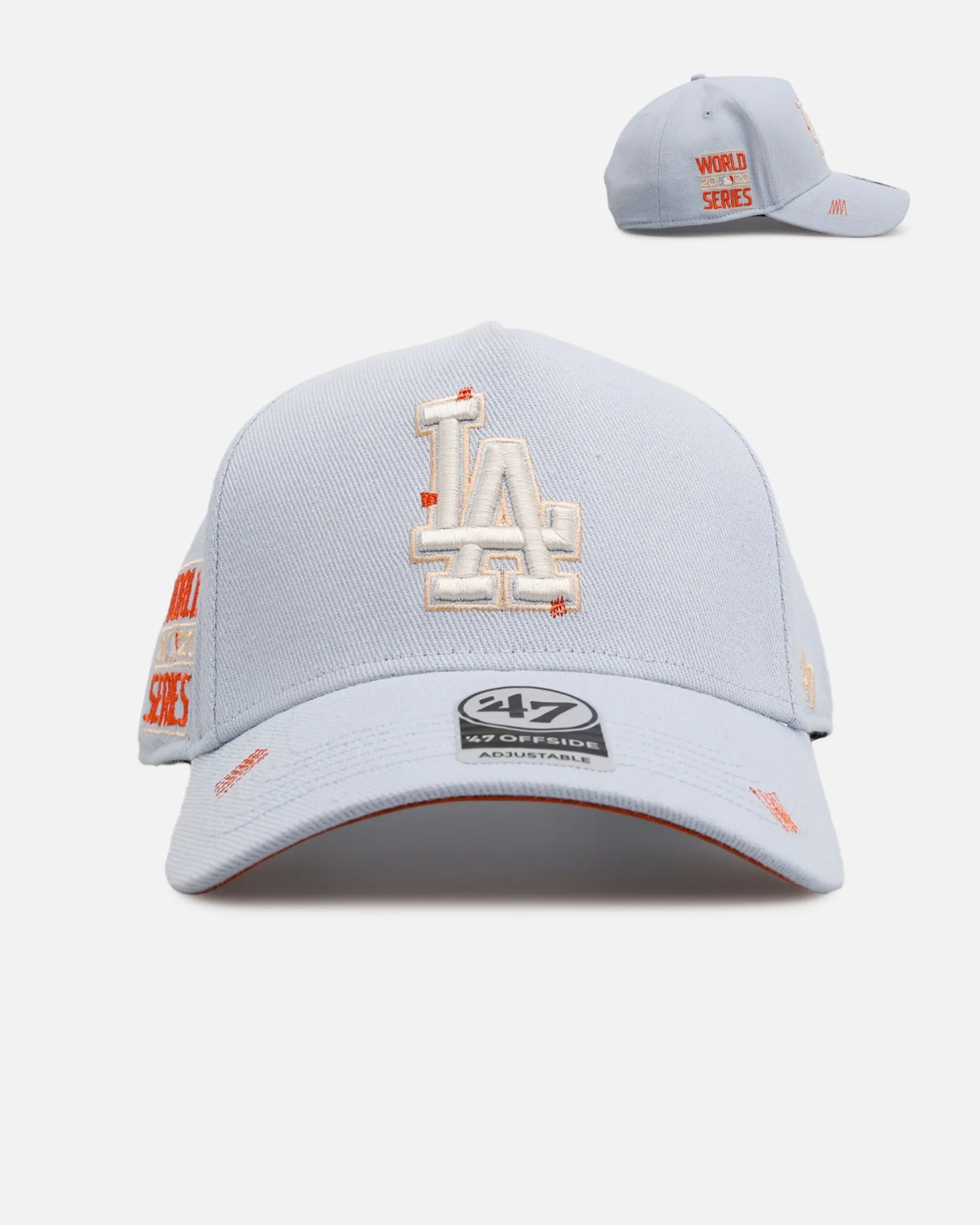 47 Brand Los Angeles Dodgers 'Overstitch' 47 Offside Snapback Light Blue sold by Culture Kings