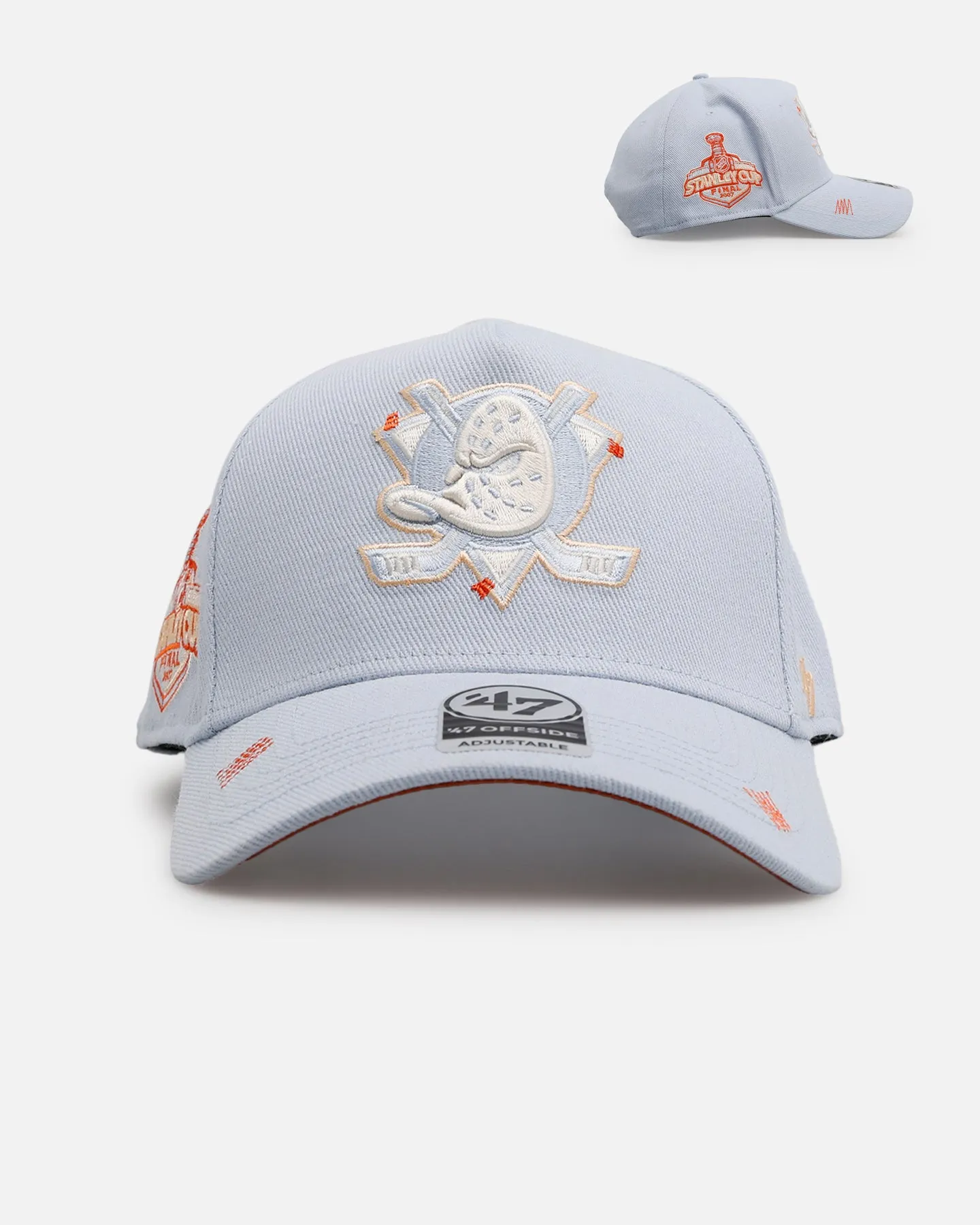 47 Brand Anaheim Ducks 'Overstitch' 47 Offside Snapback Light Blue sold by Culture Kings
