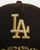 New Era Los Angeles Dodgers 'Washed Black Gothic Script' 9FORTY A-Frame Snapback Black sold by Culture Kings