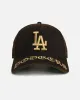 New Era Los Angeles Dodgers 'Washed Black Gothic Script' 9FORTY A-Frame Snapback Black sold by Culture Kings