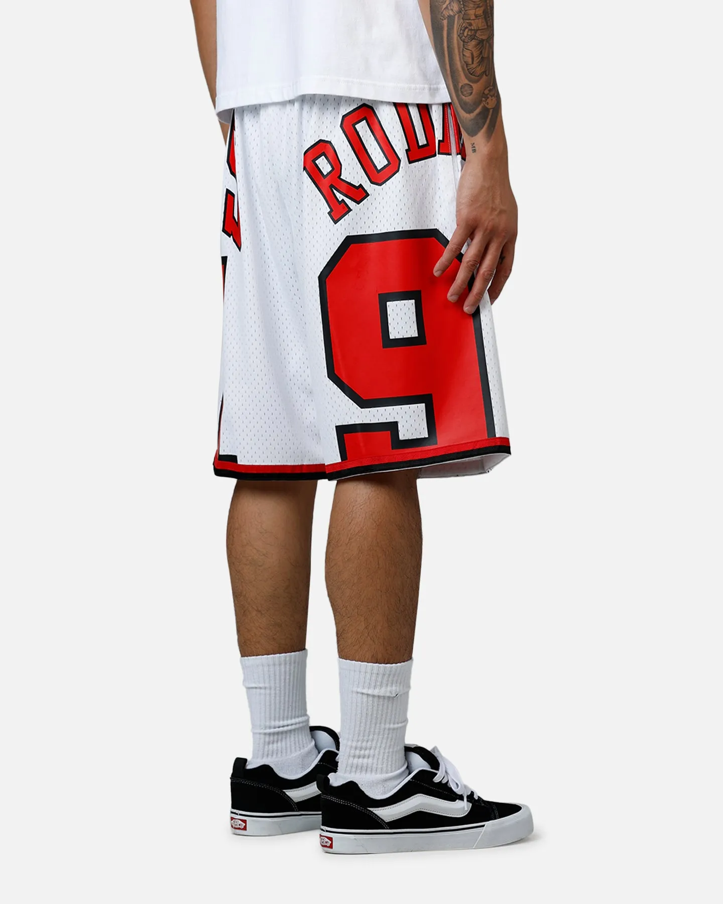 Mitchell & Ness Chicago Bulls Dennis Rodman Maxxed Out Shorts White/Red sold by Culture Kings product image thumbnail 3