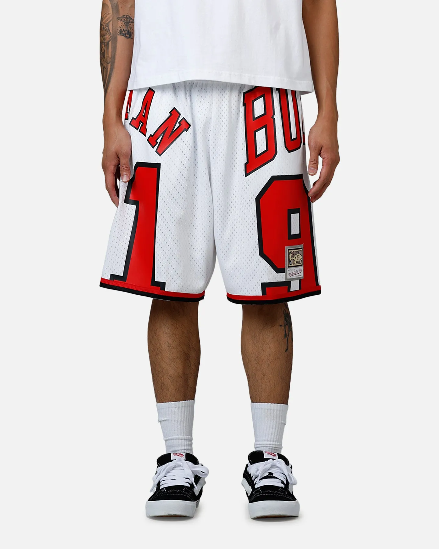 Mitchell & Ness Chicago Bulls Dennis Rodman Maxxed Out Shorts White/Red sold by Culture Kings