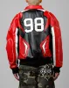 Loiter Racer Vegan Leather Jacket Red/Black sold by Culture Kings