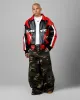 Loiter Racer Vegan Leather Jacket Red/Black sold by Culture Kings