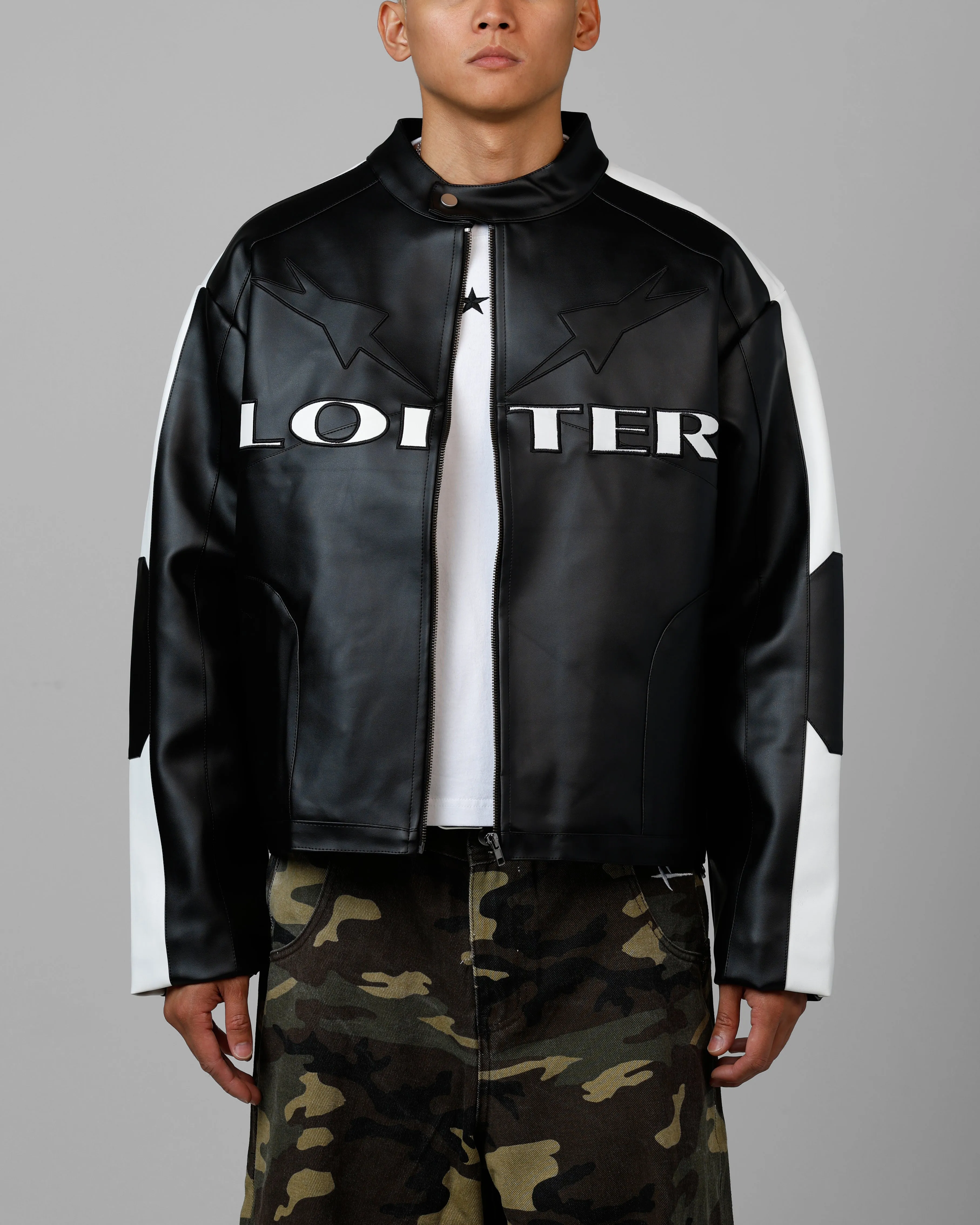 Loiter Engine Vegan Leather Jacket Black sold by Culture Kings