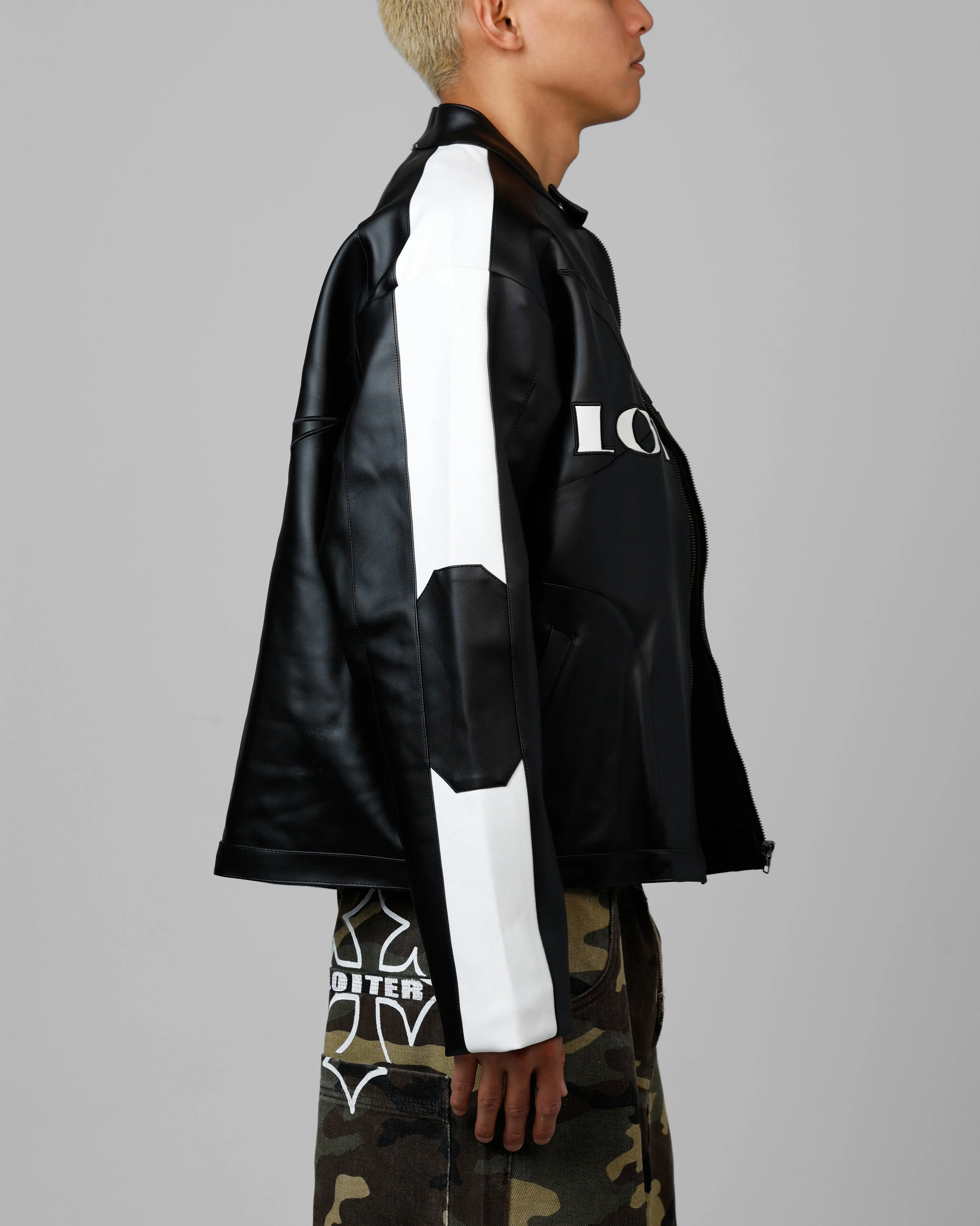 Loiter Engine Vegan Leather Jacket Black sold by Culture Kings product image thumbnail 4