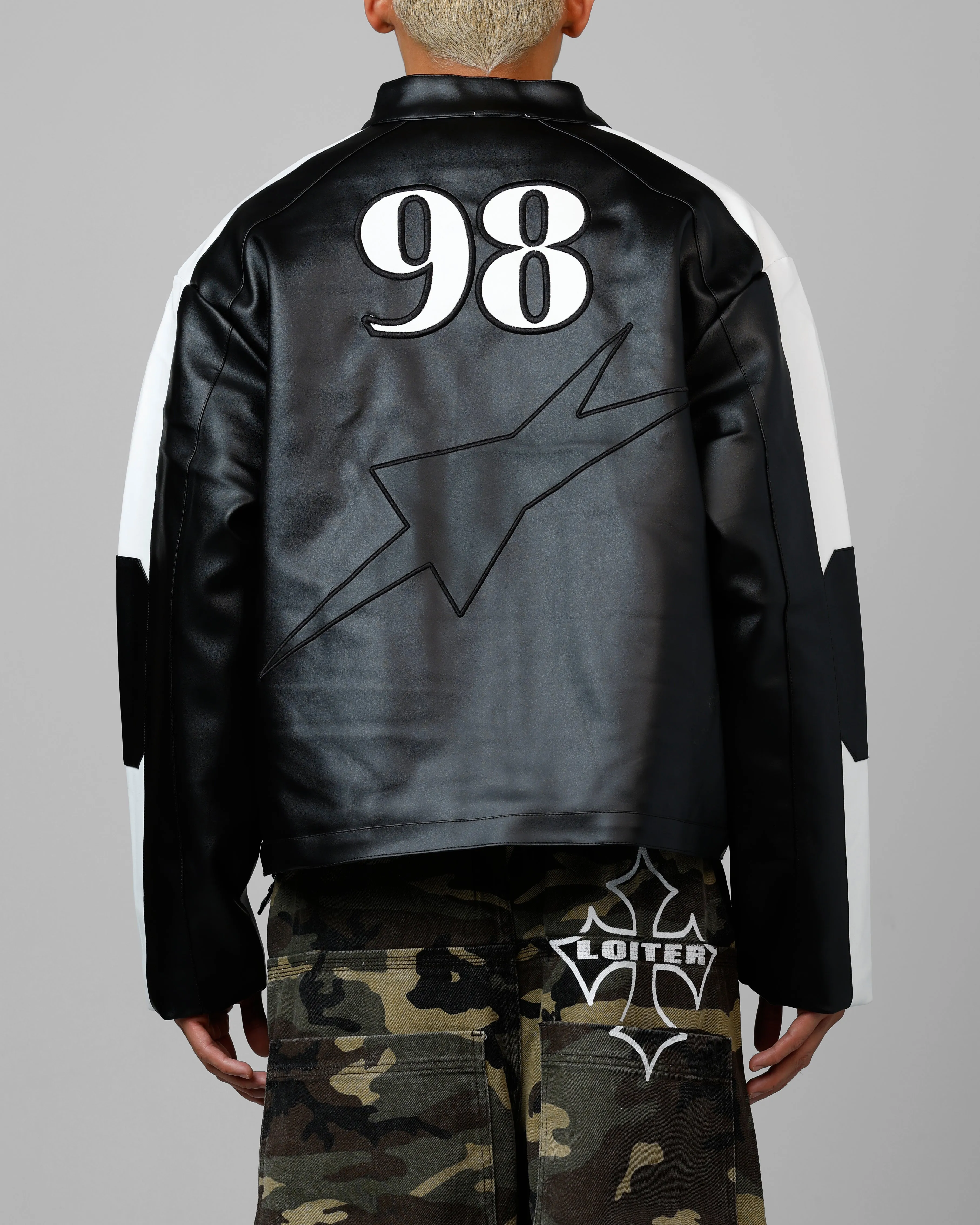 Loiter Engine Vegan Leather Jacket Black sold by Culture Kings product image thumbnail 2