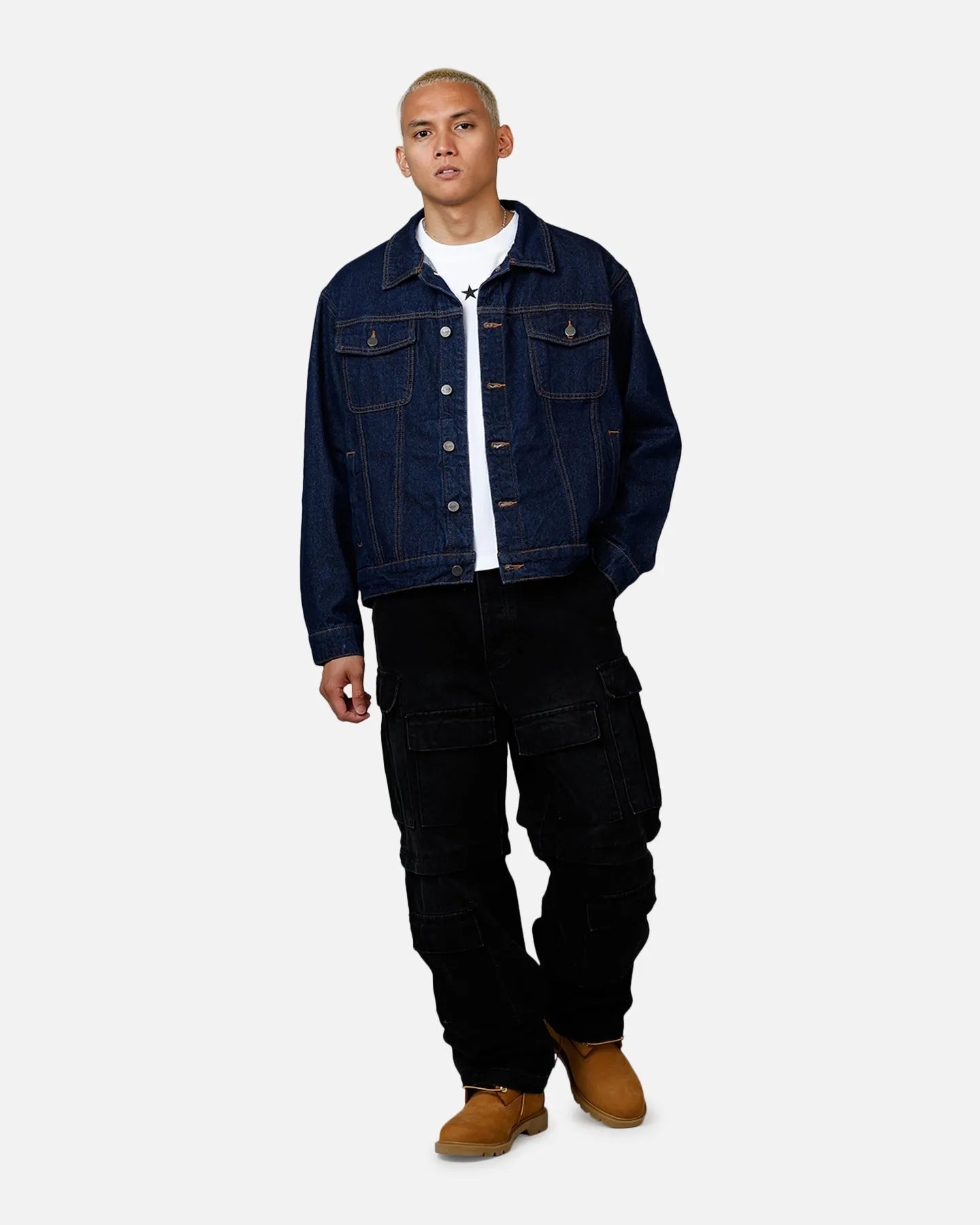 Saint Morta Boxy Denim Jacket Indigo/Tan sold by Culture Kings product image thumbnail 3