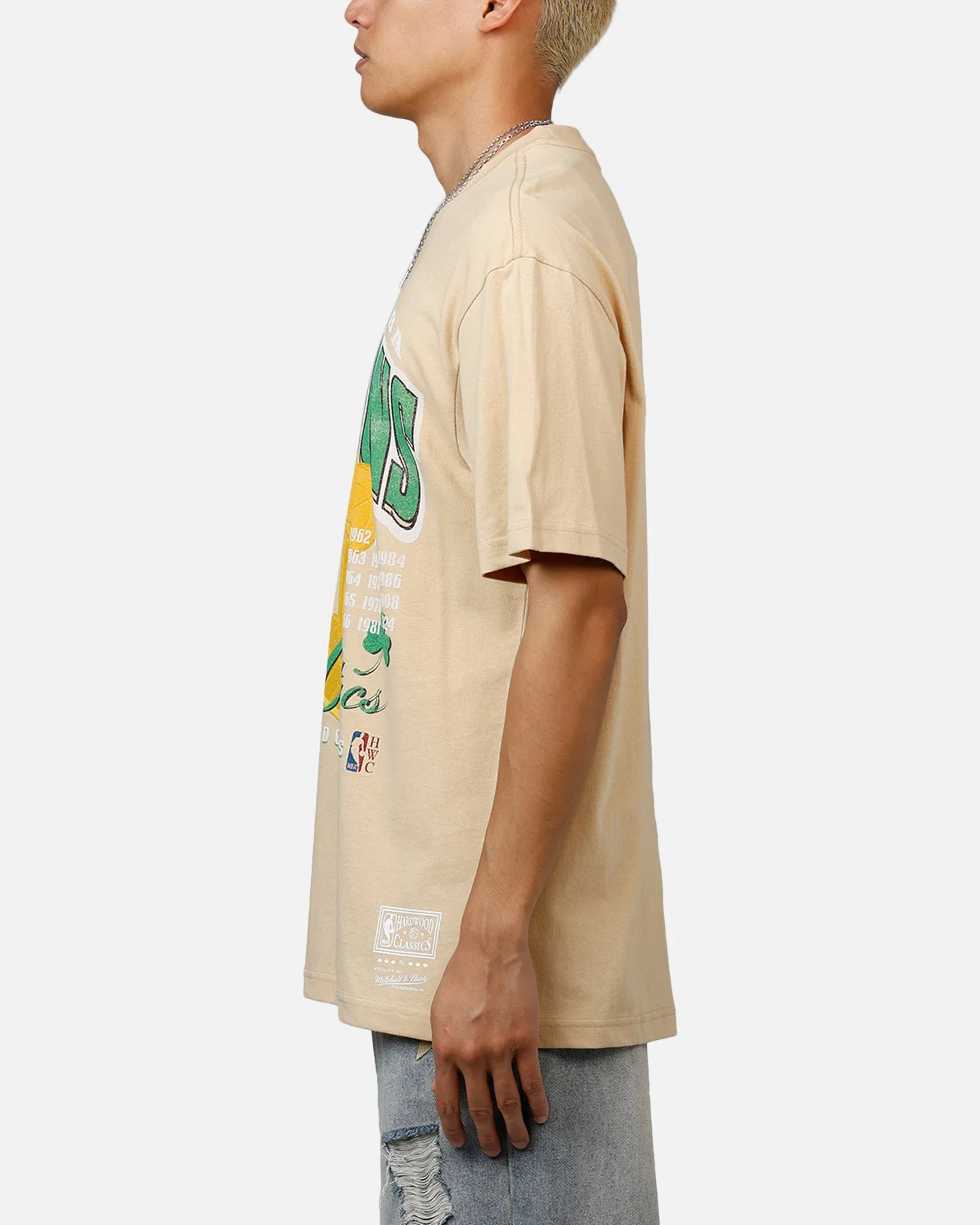Mitchell & Ness Boston Celtics 18-Time T-Shirt Tan sold by Culture Kings product image thumbnail 5