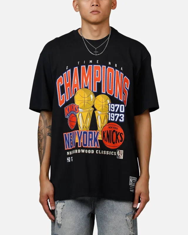 Mitchell & Ness New York Knicks 2-Time T-Shirt Faded Black sold by Culture Kings