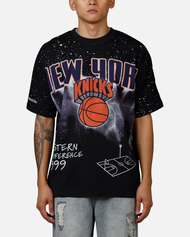 Mitchell & Ness New York Knicks Skyline T-Shirt Faded Black sold by Culture Kings