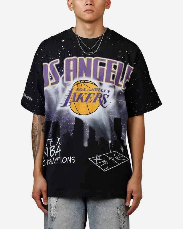 Mitchell & Ness Los Angeles Lakers Skyline T-Shirt Faded Black sold by Culture Kings