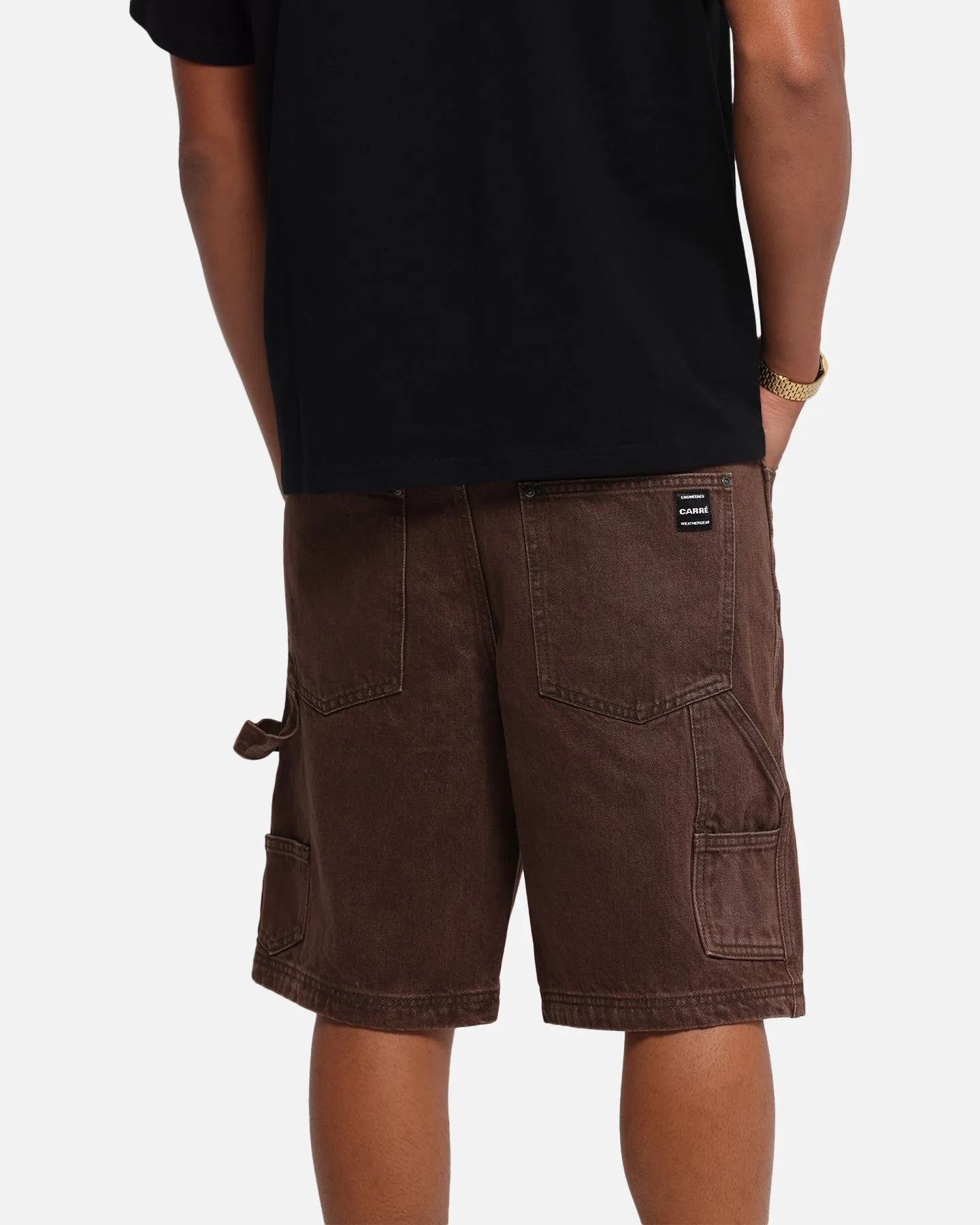 Carre Weatherwear Carpenter Jorts Dark Brown sold by Culture Kings product image thumbnail 5