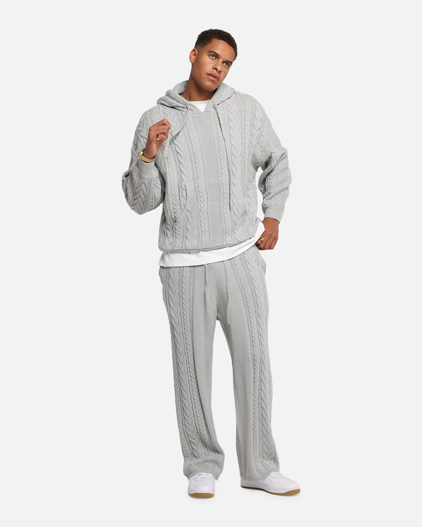 XXIII Lakes Knitted Hoodie Grey sold by Culture Kings product image thumbnail 2