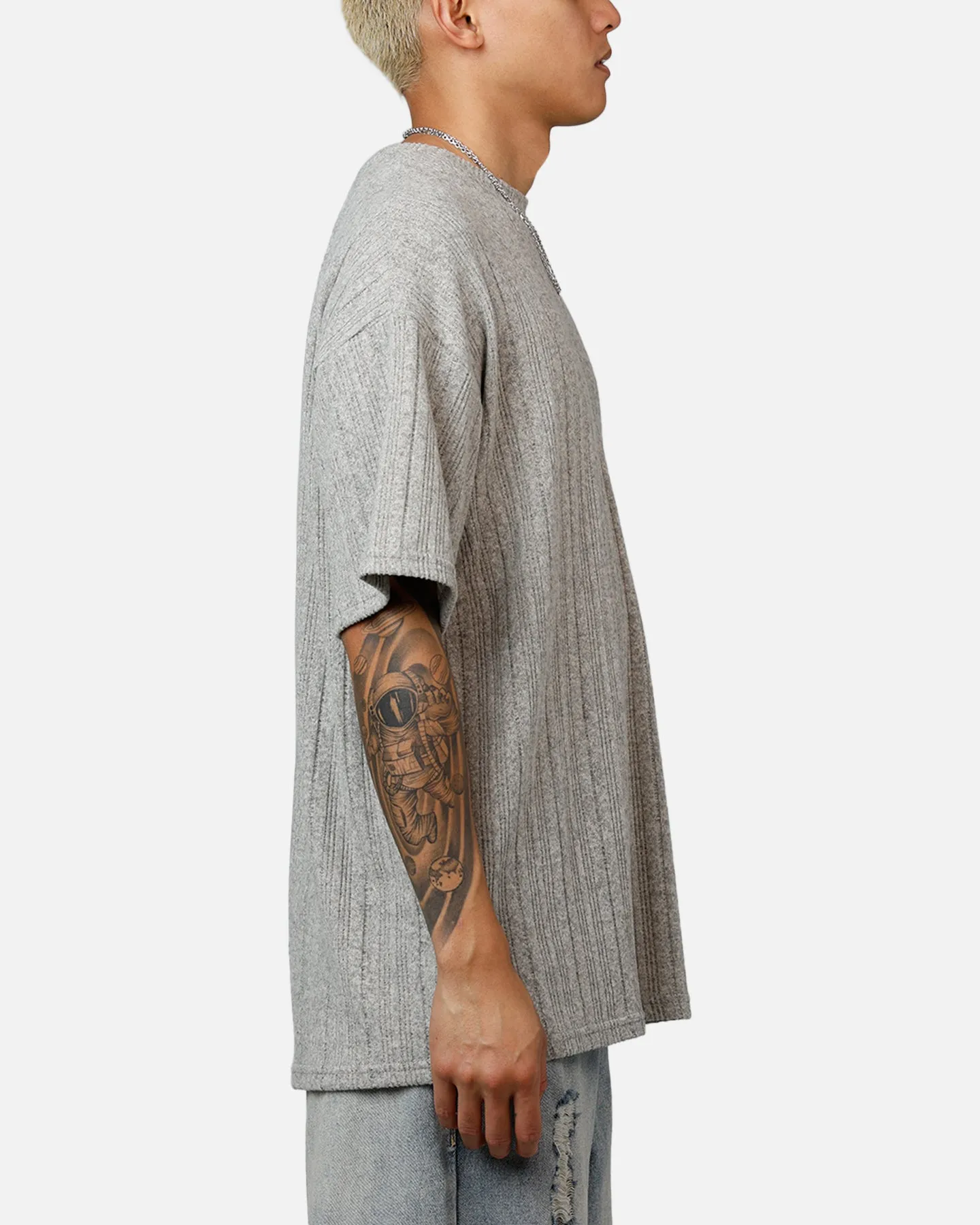 XXIII Rib Knit T-Shirt Grey Marle sold by Culture Kings product image thumbnail 4