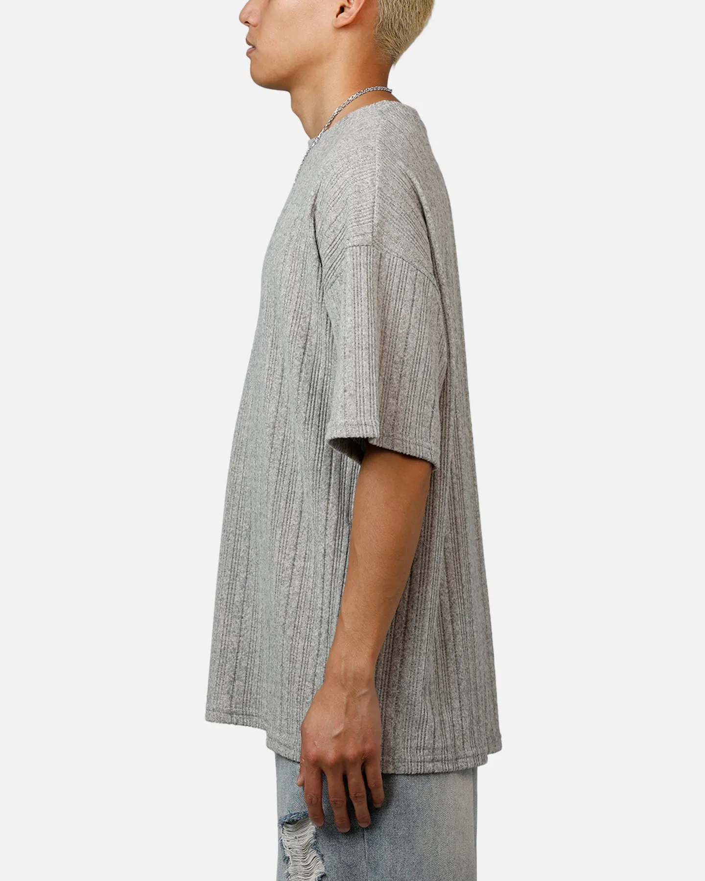 XXIII Rib Knit T-Shirt Grey Marle sold by Culture Kings product image thumbnail 5