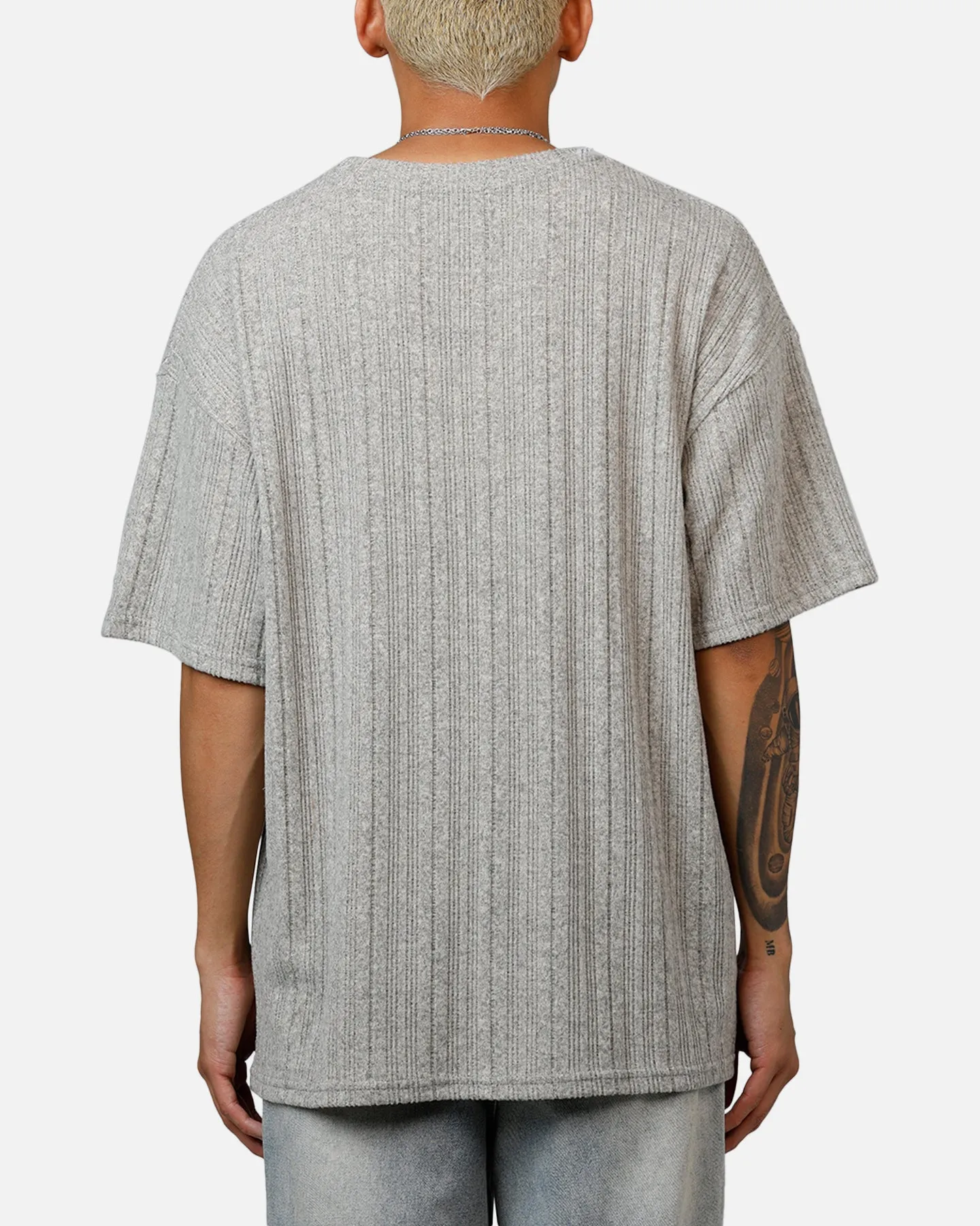 XXIII Rib Knit T-Shirt Grey Marle sold by Culture Kings product image thumbnail 2