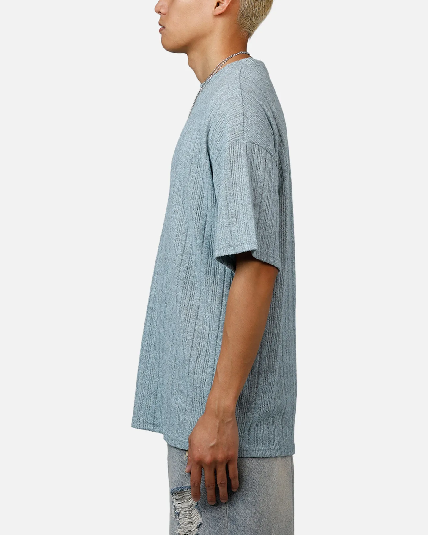 XXIII Rib Knit T-Shirt Blue Marle sold by Culture Kings product image thumbnail 5
