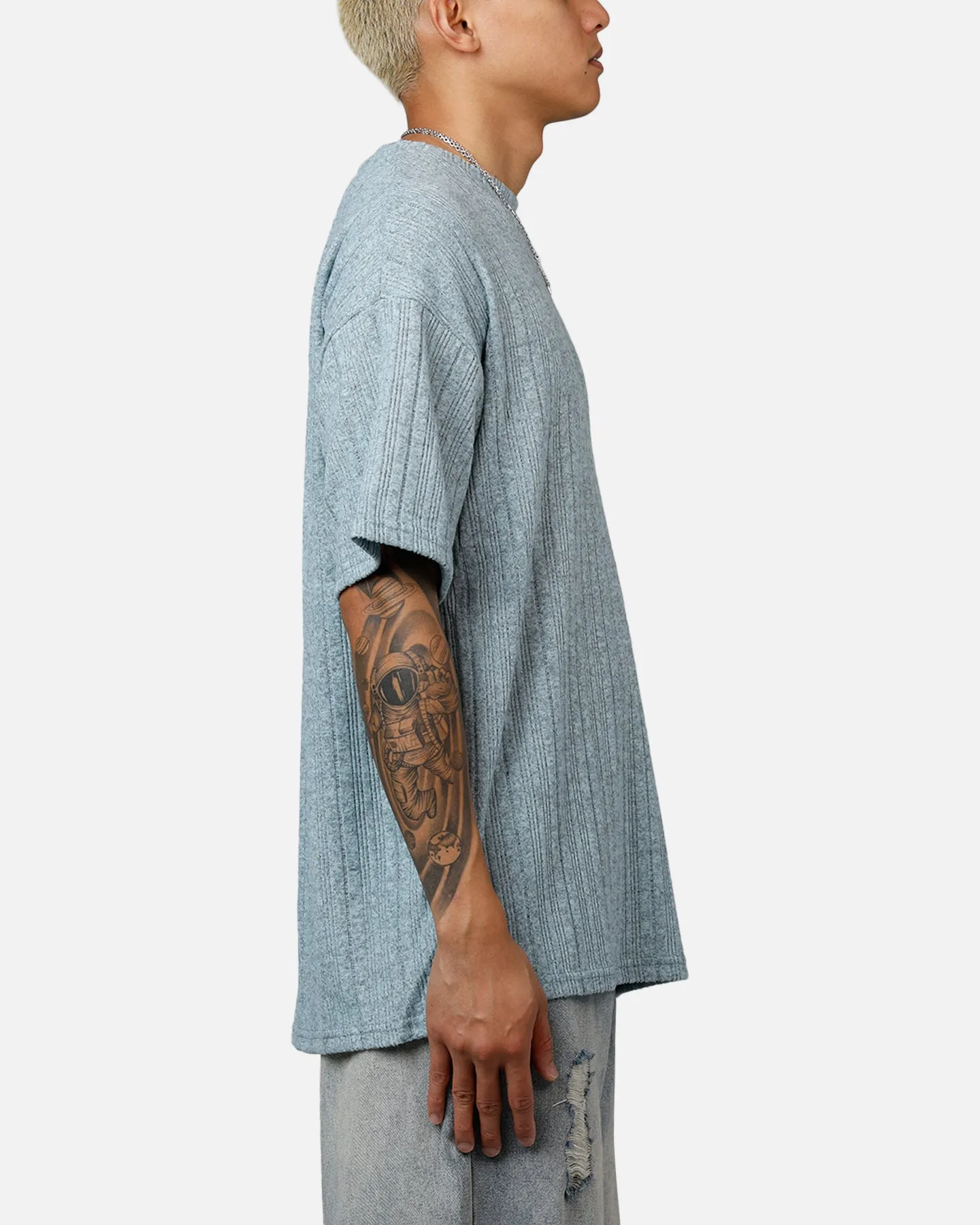 XXIII Rib Knit T-Shirt Blue Marle sold by Culture Kings product image thumbnail 4