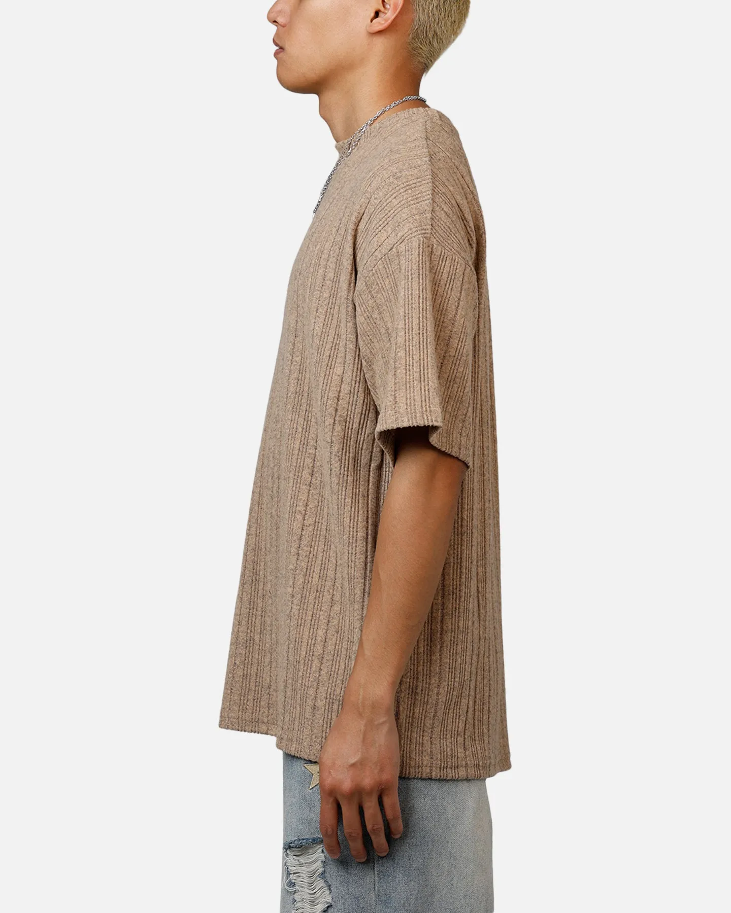 XXIII Rib Knit T-Shirt Tan Marle sold by Culture Kings product image thumbnail 5