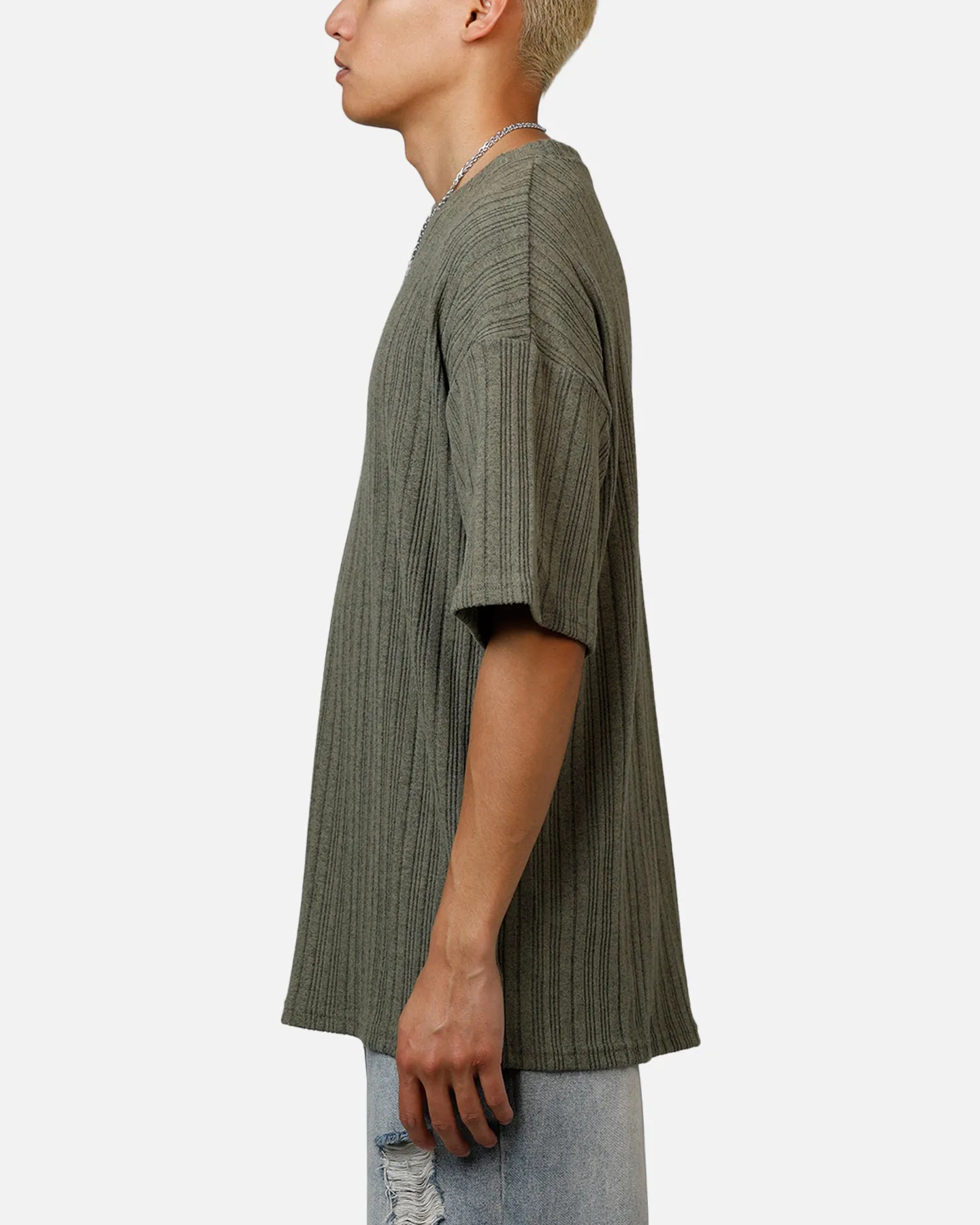 XXIII Rib Knit T-Shirt Olive Marle sold by Culture Kings product image thumbnail 5