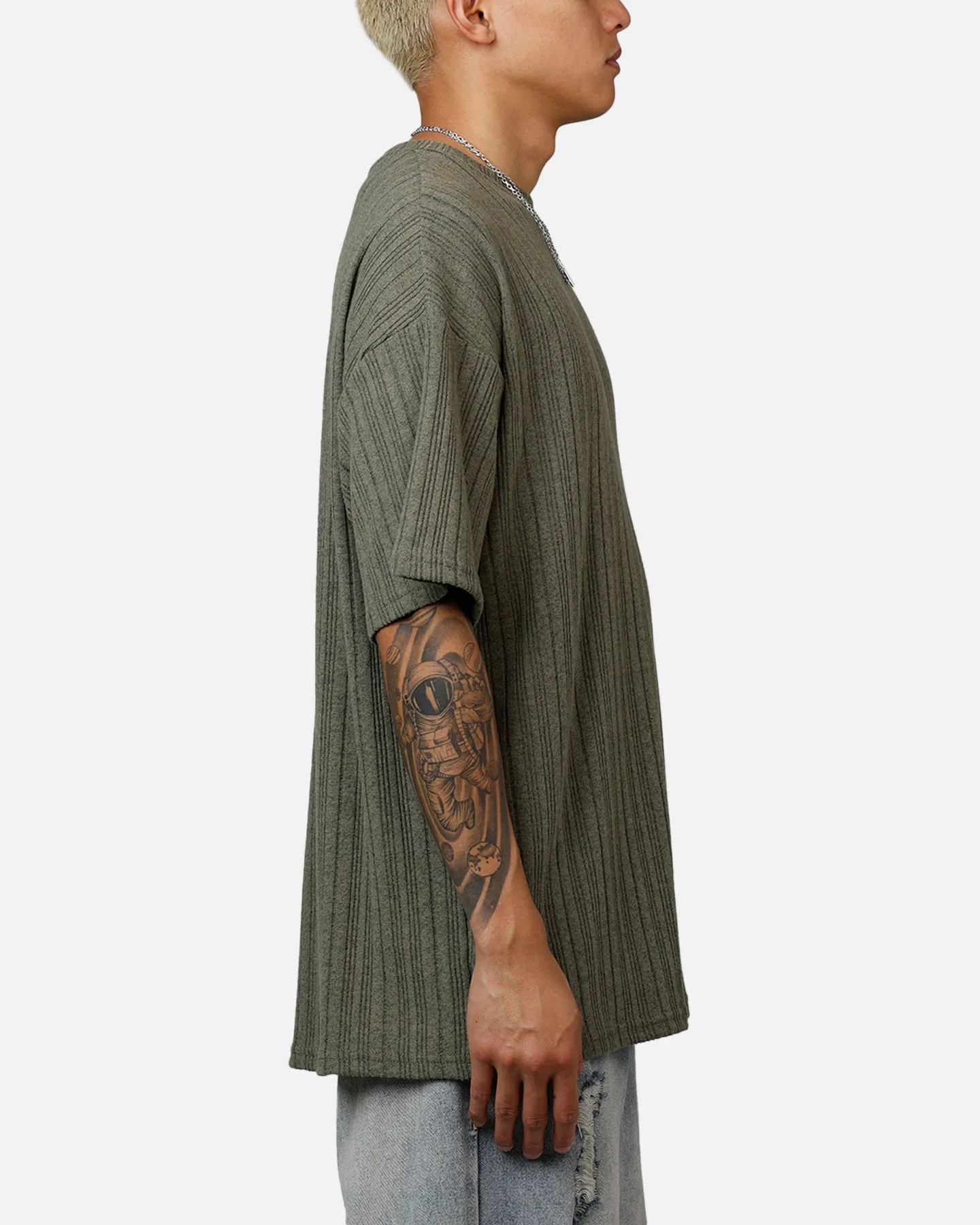XXIII Rib Knit T-Shirt Olive Marle sold by Culture Kings product image thumbnail 4