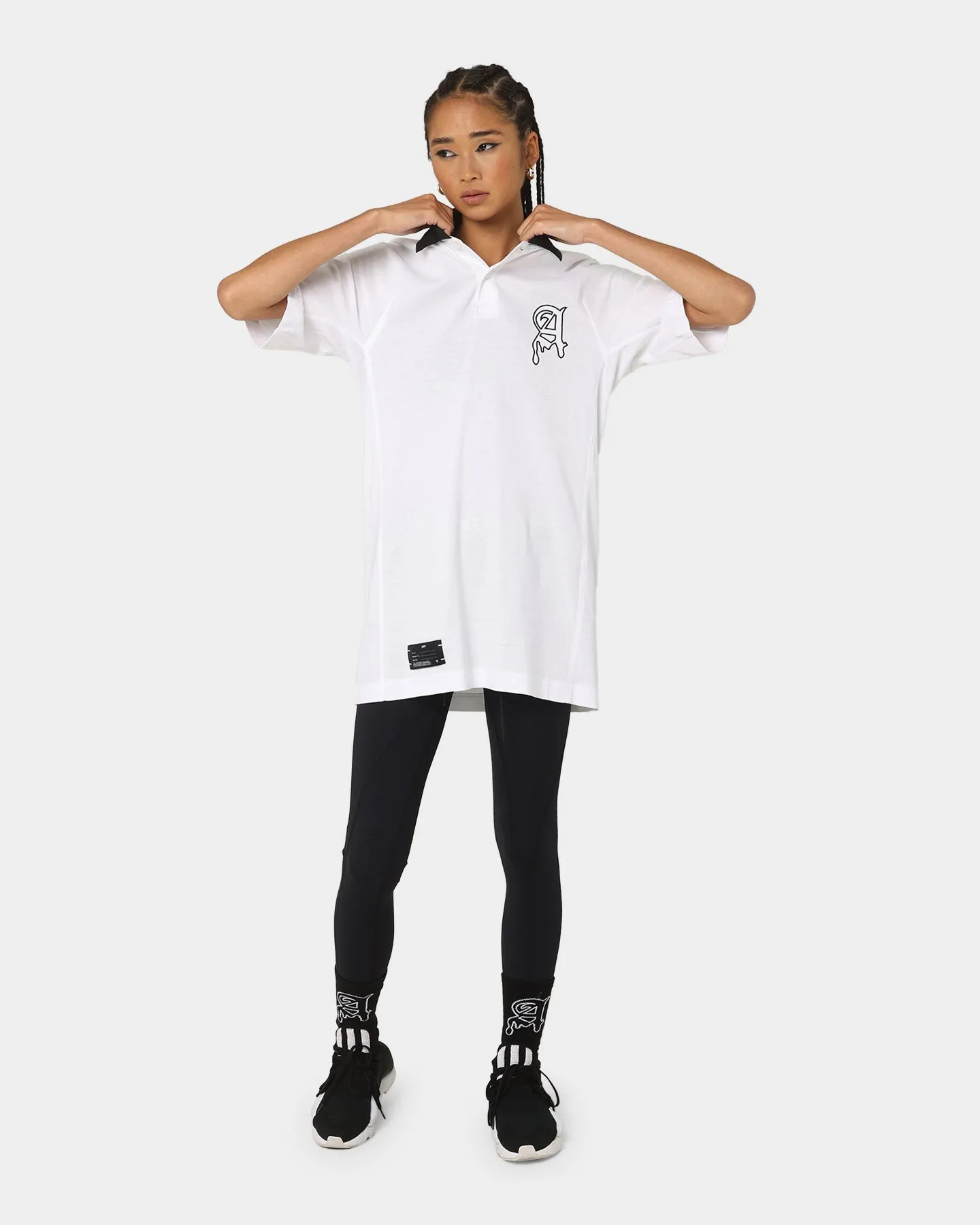The Anti Order Military Oversized Polo Shirt White/Black sold by Culture Kings product image thumbnail 2