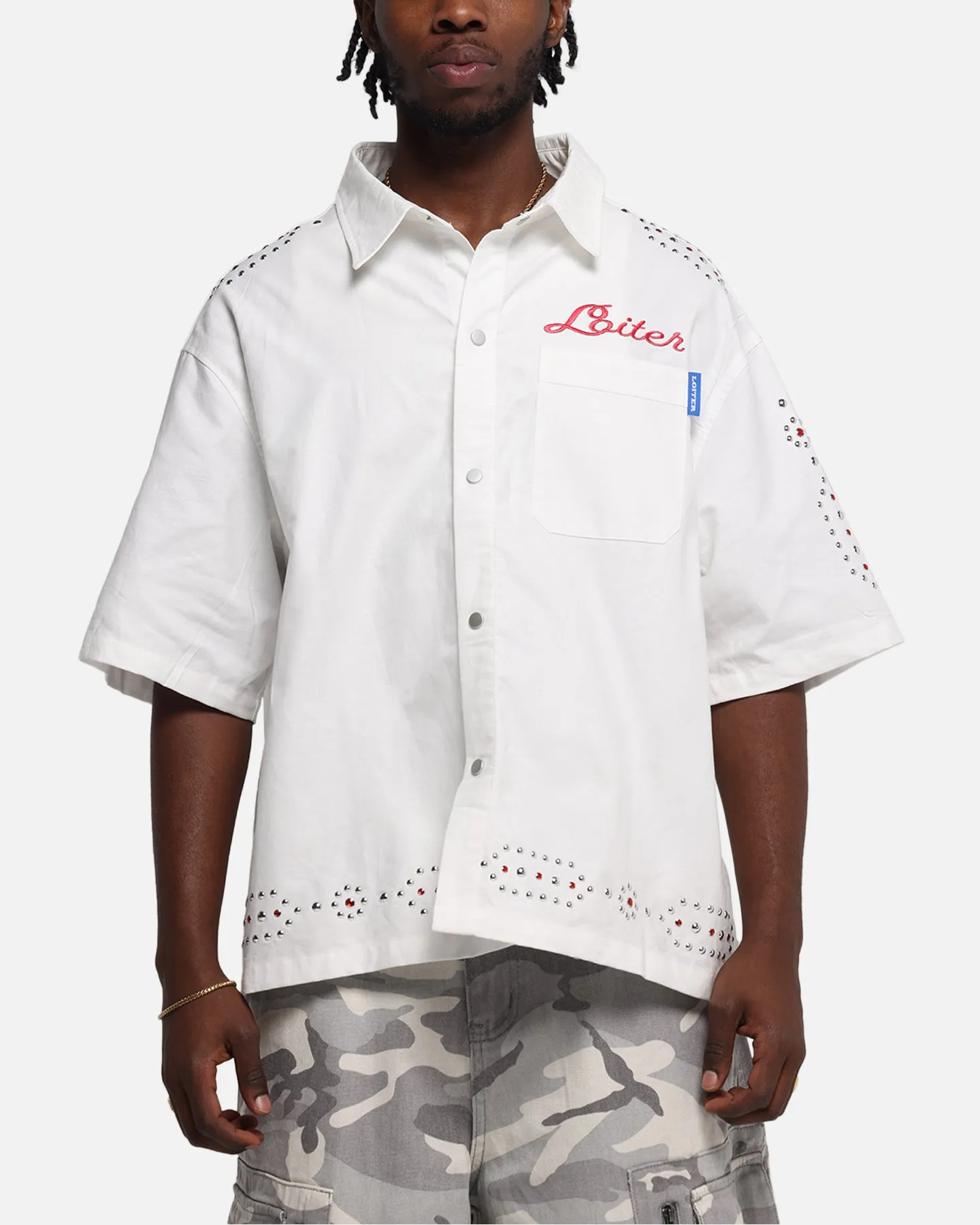 Loiter Western Button Up Shirt Cream sold by Culture Kings