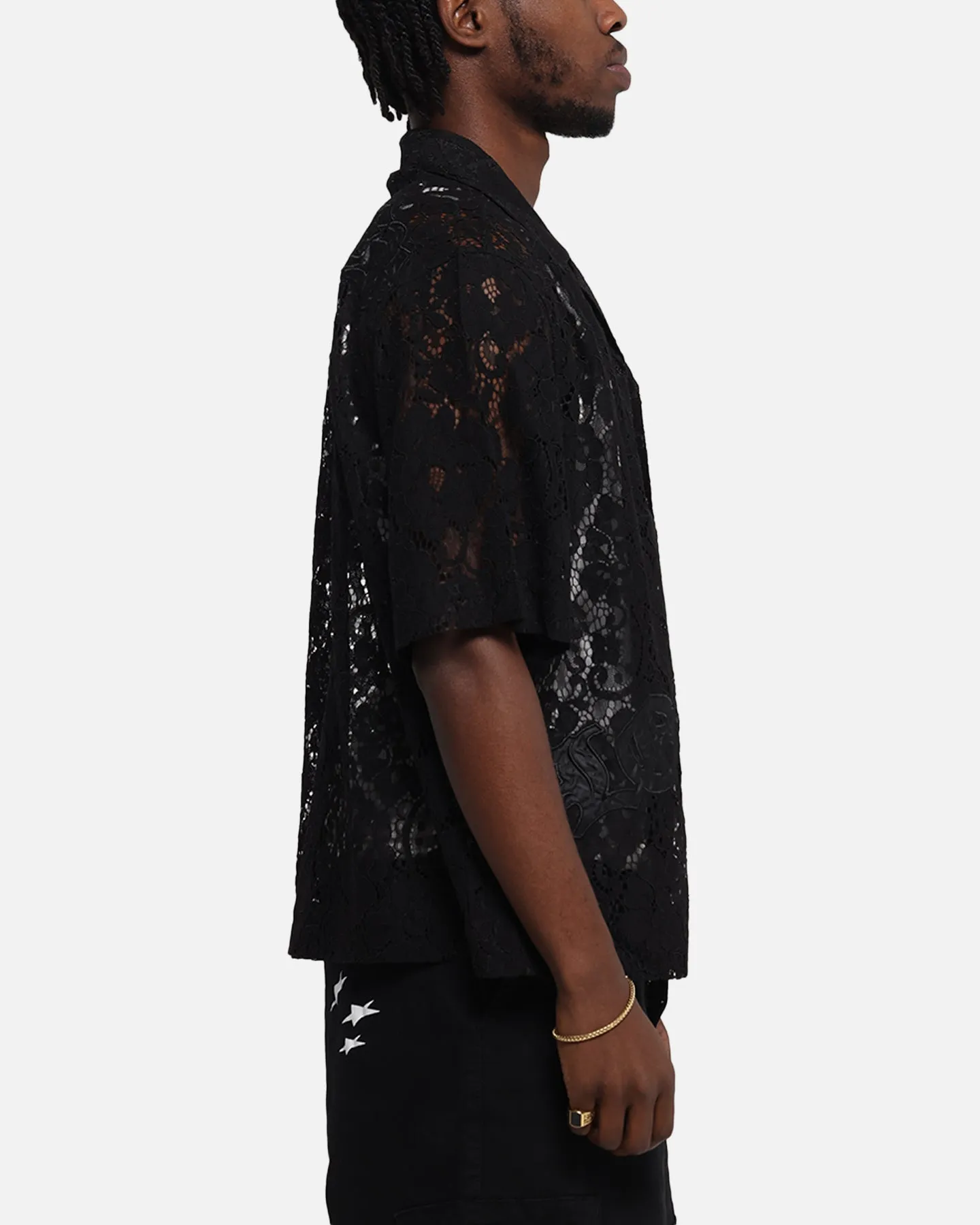 Loiter Lace Button Up Shirt Black sold by Culture Kings product image thumbnail 5